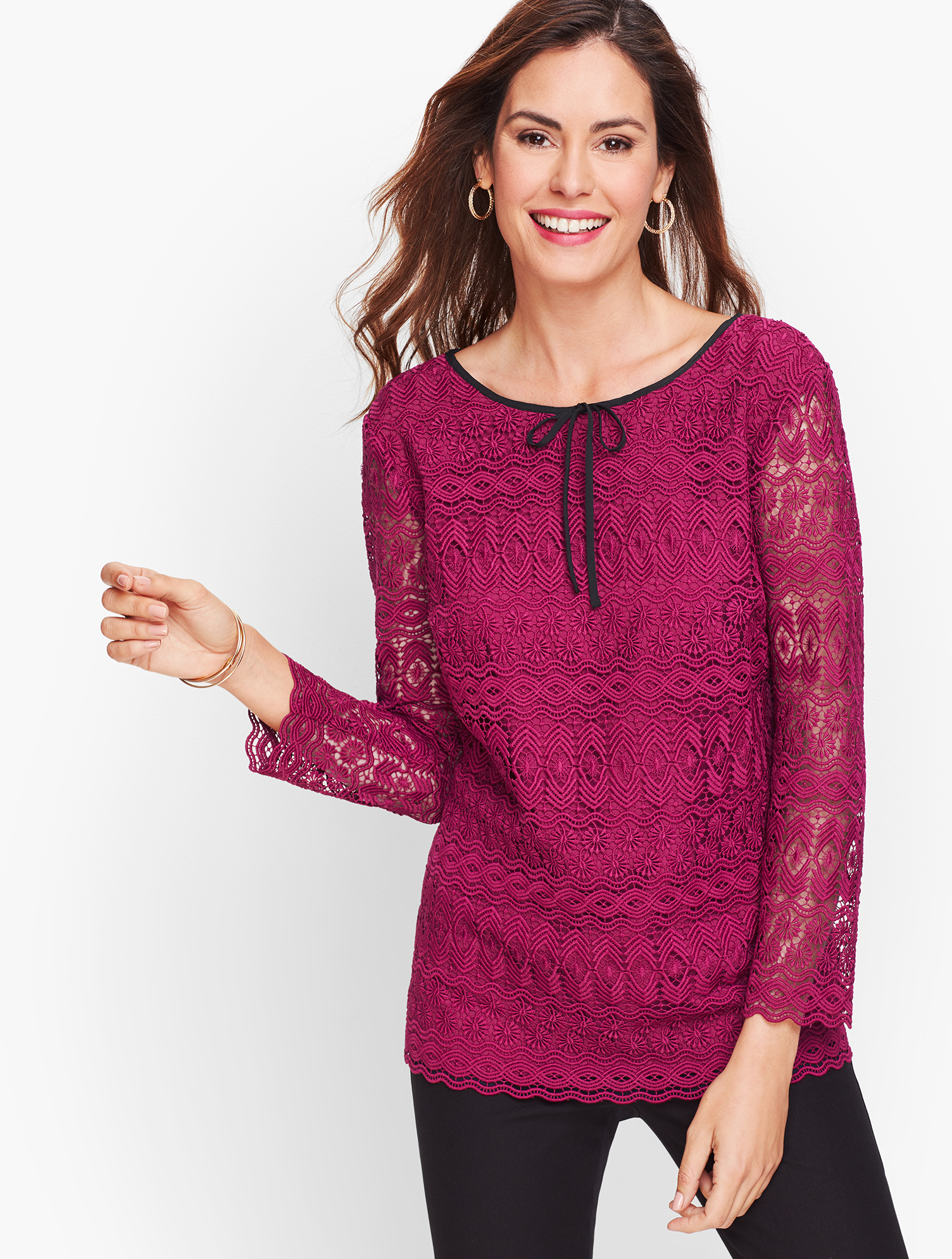Detailed Lace Top | Talbots