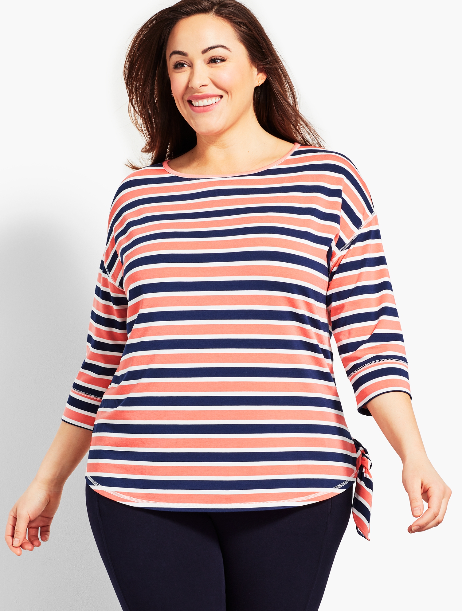 UPF 50+ Zingy Stripe Jersey Top | Talbots