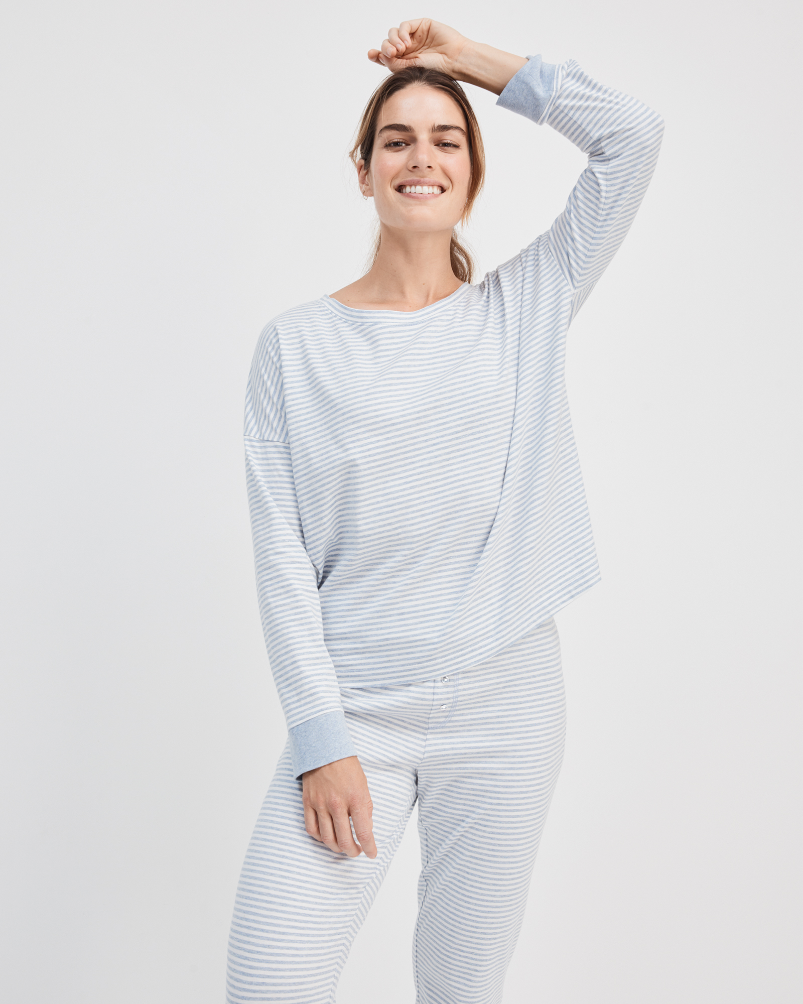 Organic Cotton Jersey Boat Neck Sleep Top | Haven Well Within