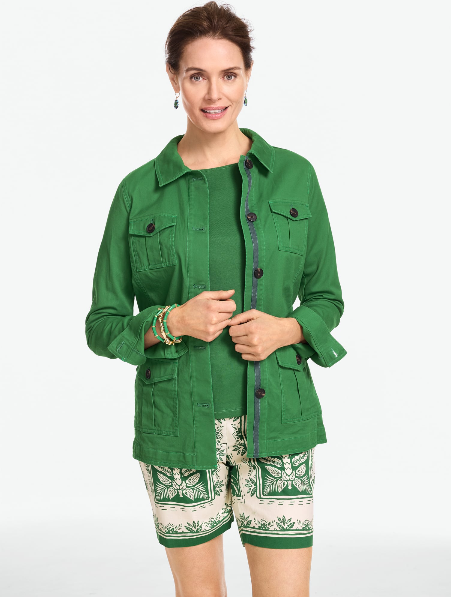 Twill Utility Jacket | Talbots