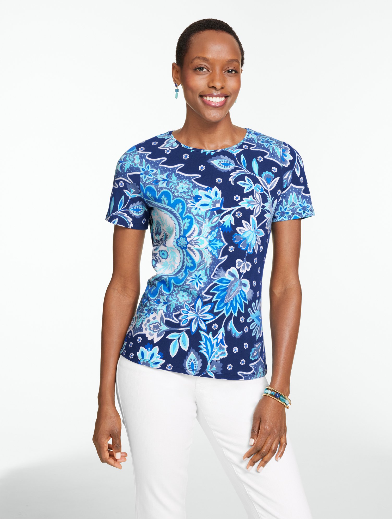 Short Sleeve Crewneck Tee - Medallion Garden