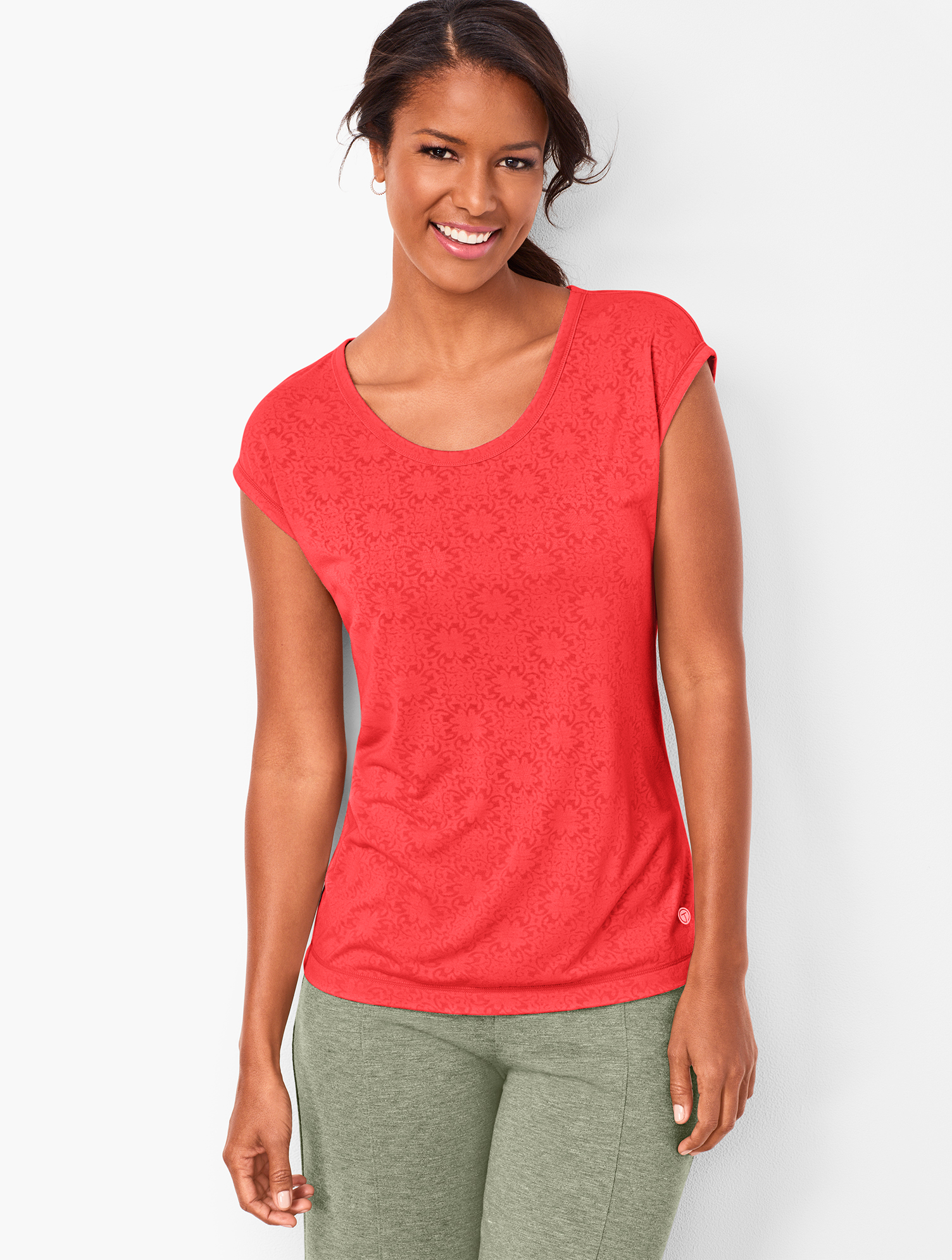 Cutout-Back Tee - Burnout | Talbots