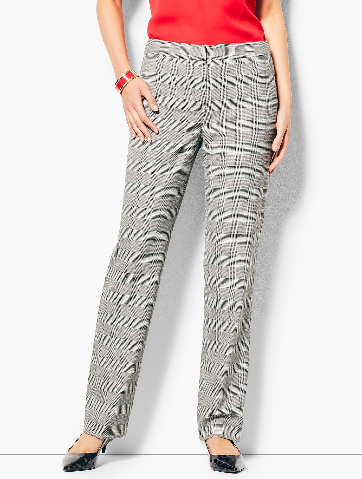 Glen Plaid Straight-Leg Pant | Talbots