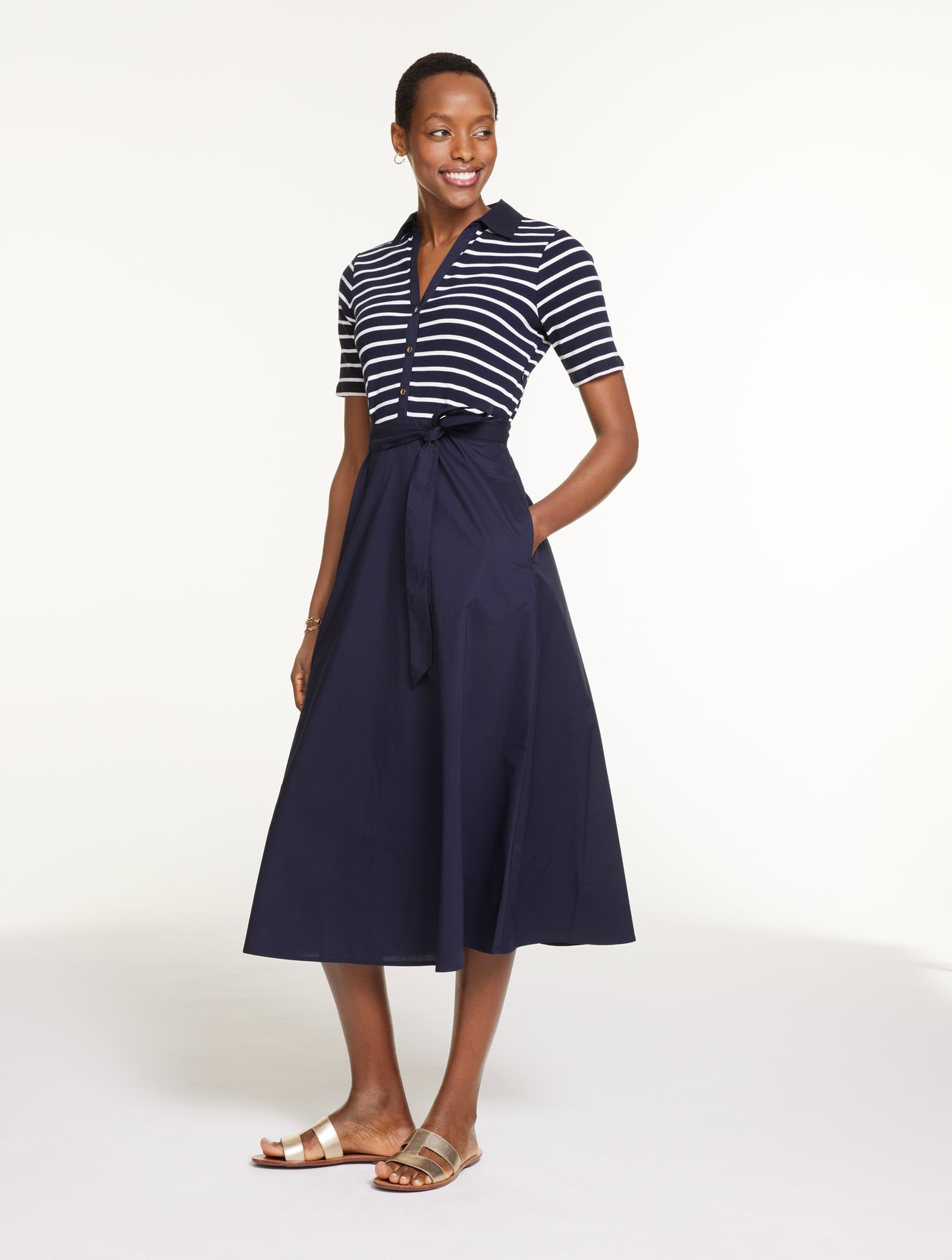 poplin fit & flare dress astr the label Winica Poplin Mini Dress