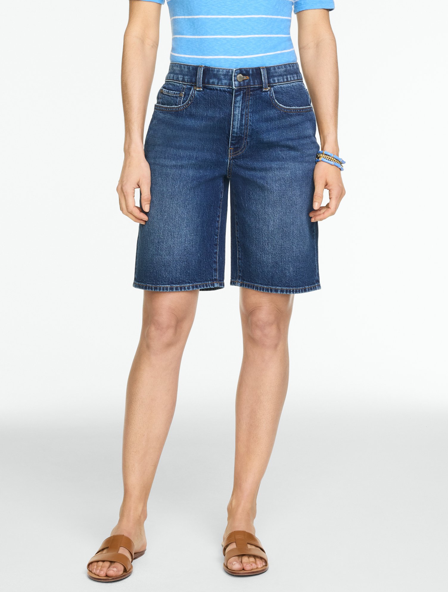 Relaxed Denim Shorts - Monroe Wash