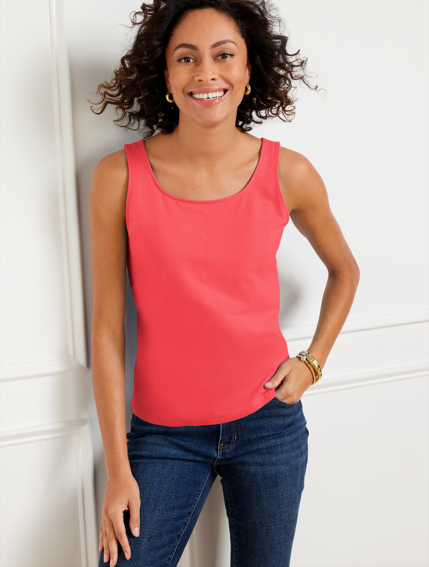 Talbots Misses - 180â° Two-way Tank Top - Pink Passion - Large  In Pink Passion