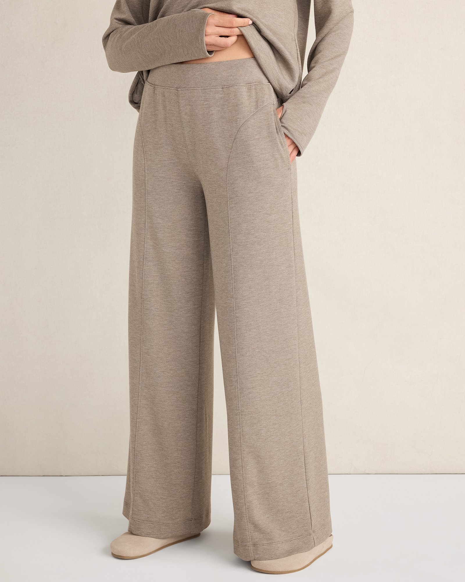 Soft Knit Wide Leg Pants