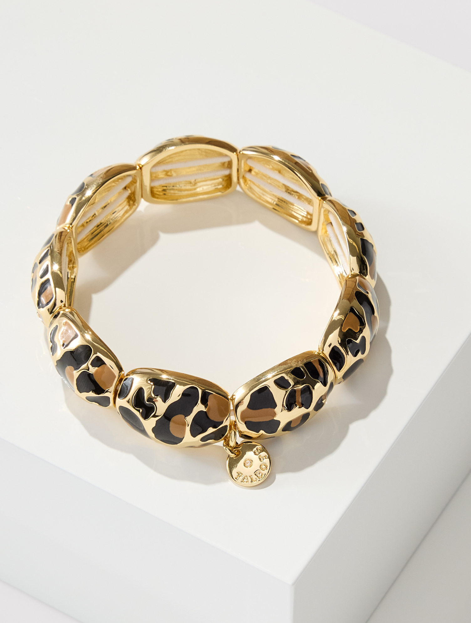 Leopard Enamel Stretch Bracelet