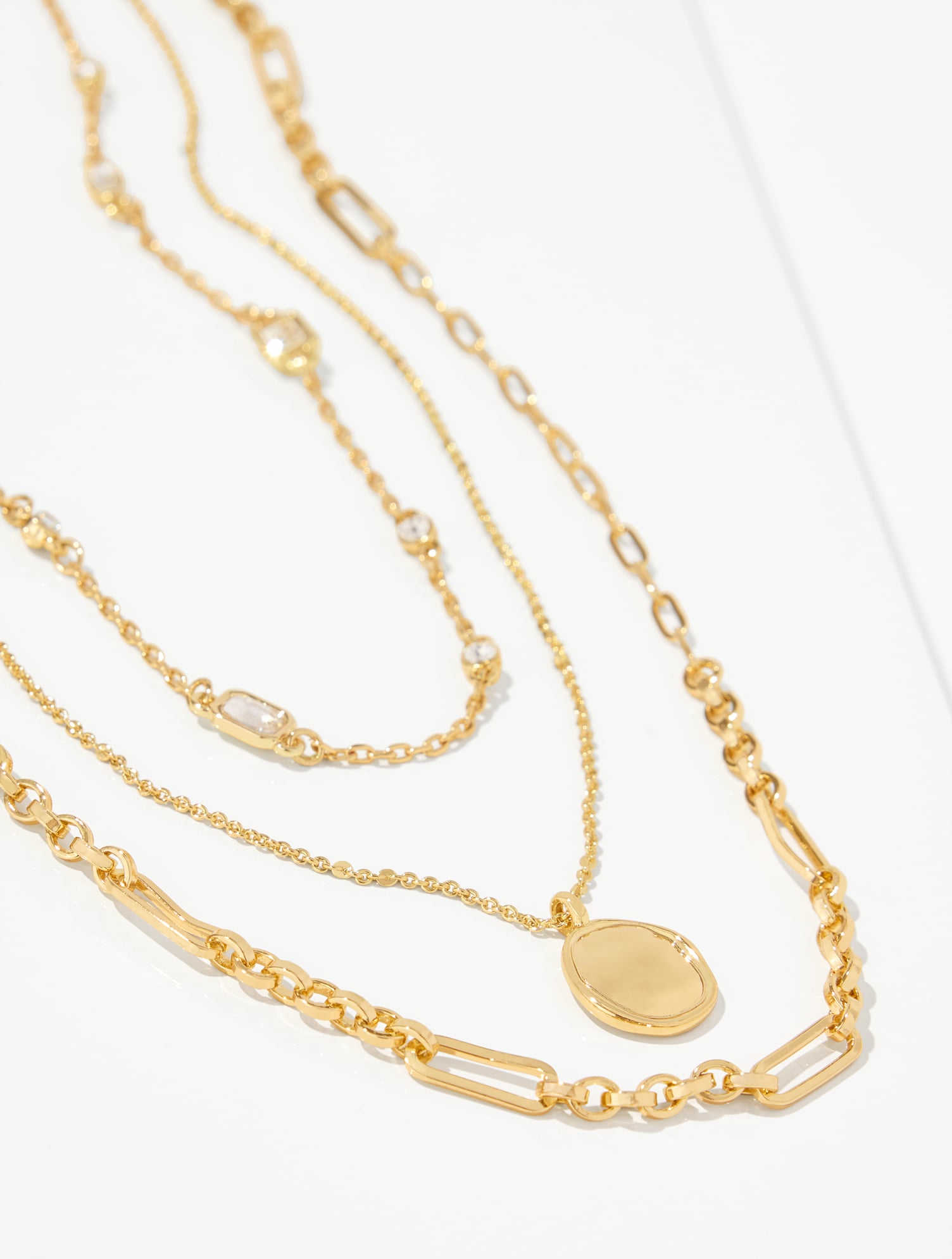 Delicate Layer Necklace - Gold - 001 Talbots