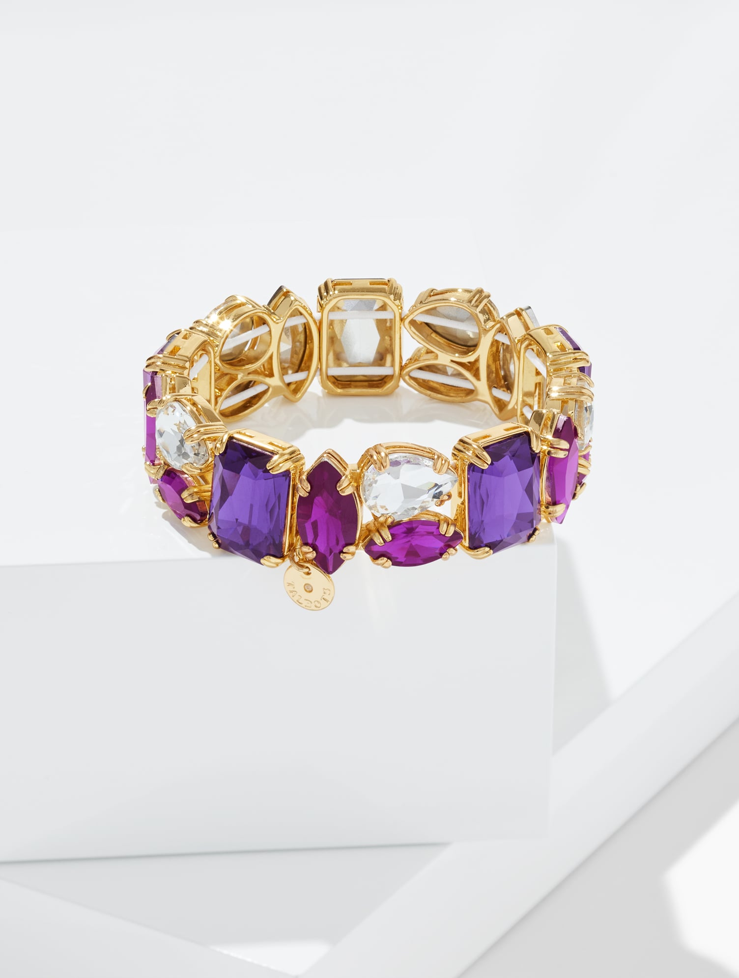 Crystal Ensemble Stretch Bracelet - Violet BouquetGold - 001 Talbots 45$