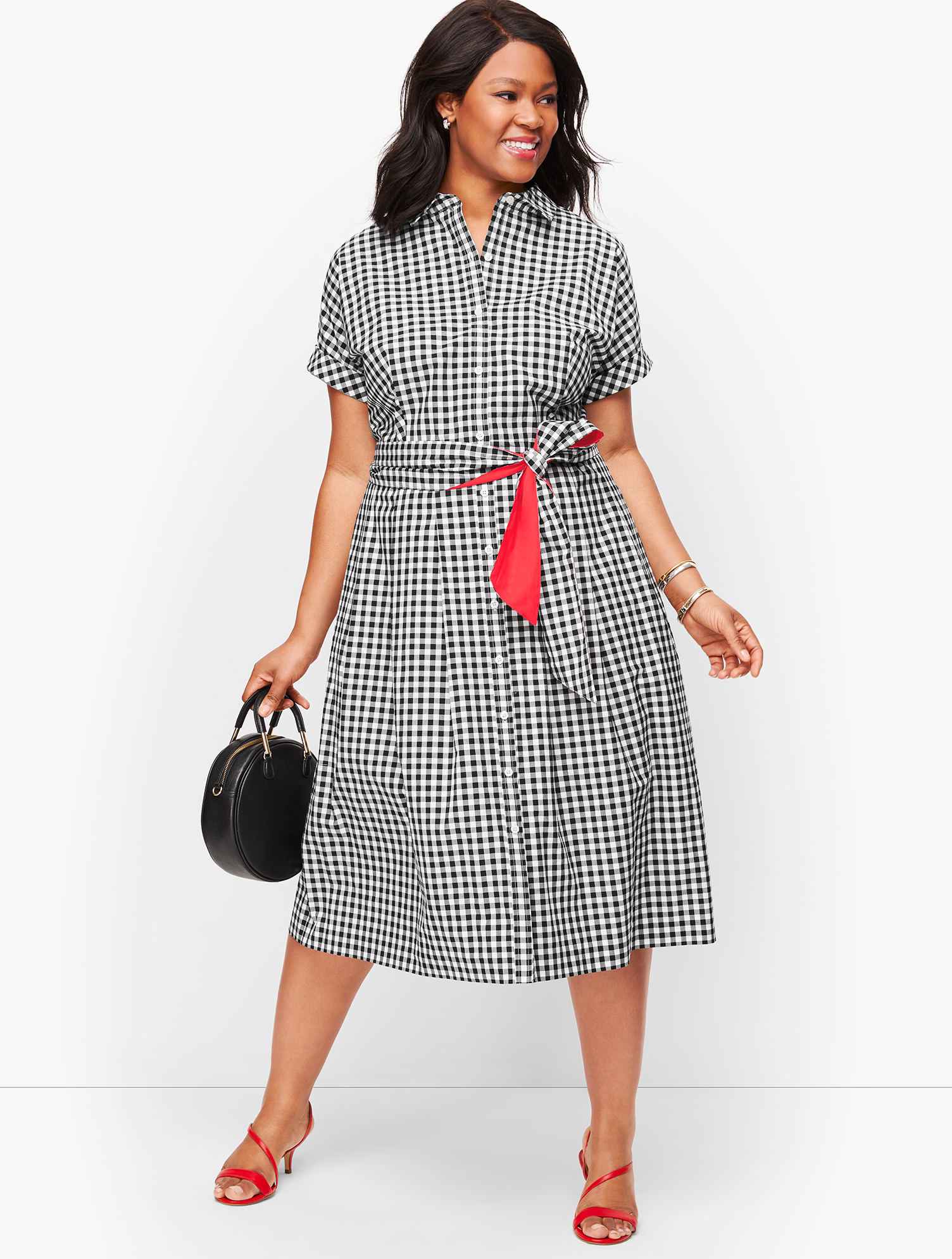shirt dress gingham Final Sale
