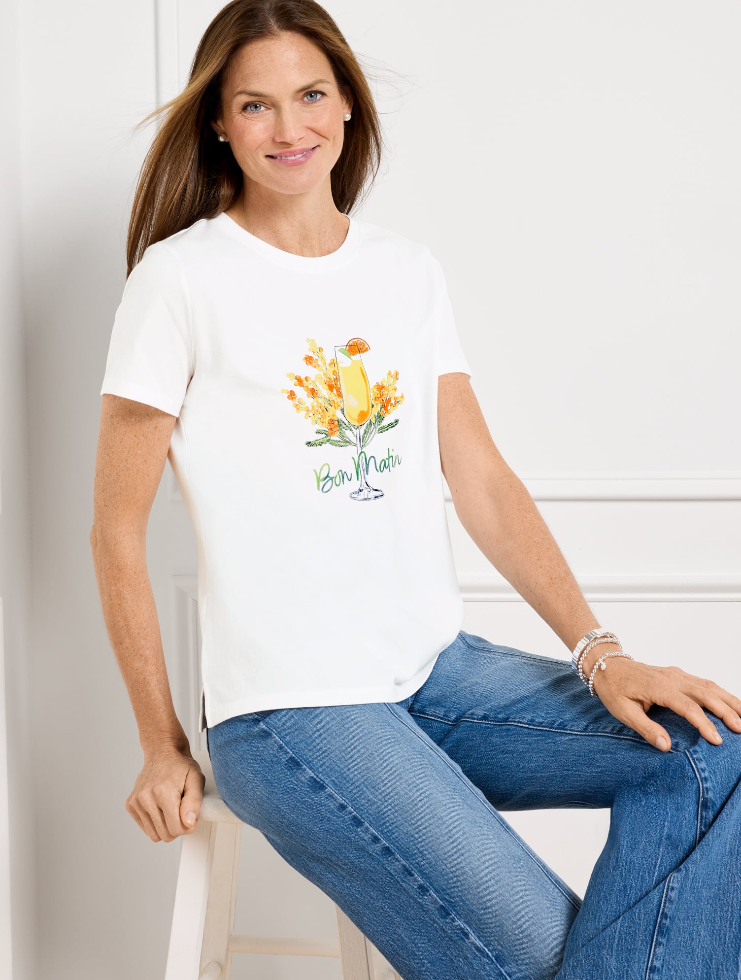 Crewneck Tee - Mimosa | Talbots