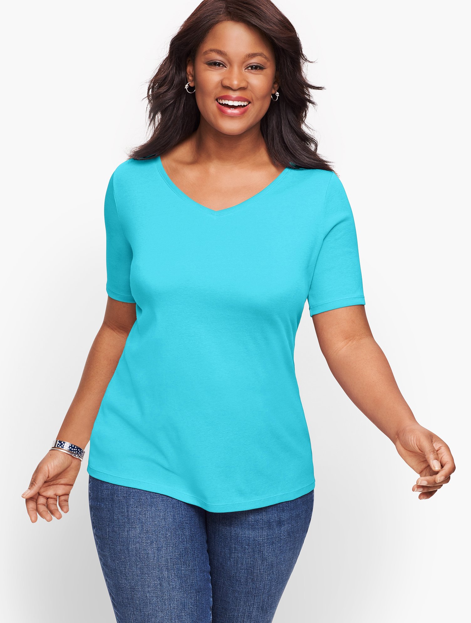 Pima Cotton V-Neck Tee