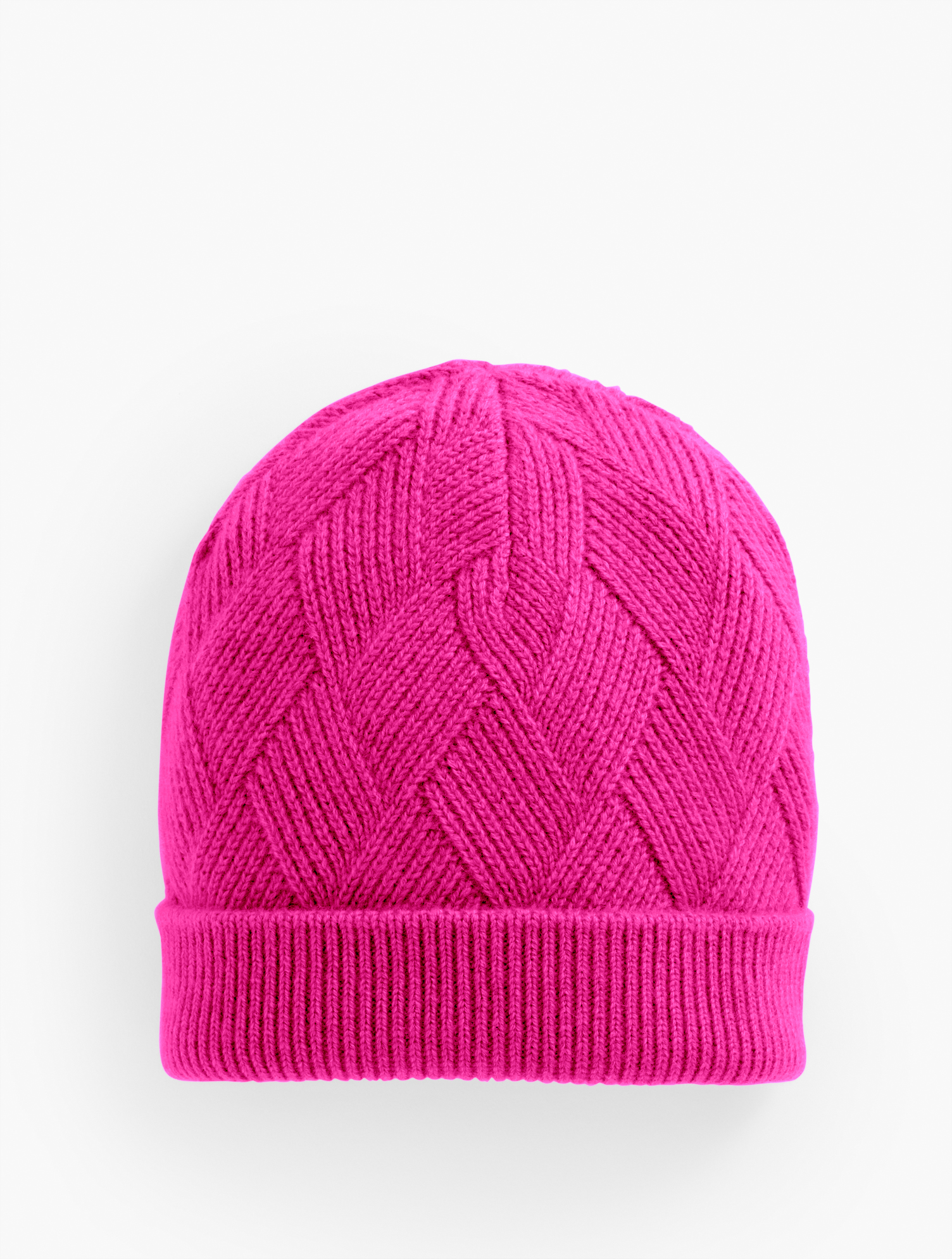 Basketweave Cashmere Knit Beanie | Talbots display picture 1