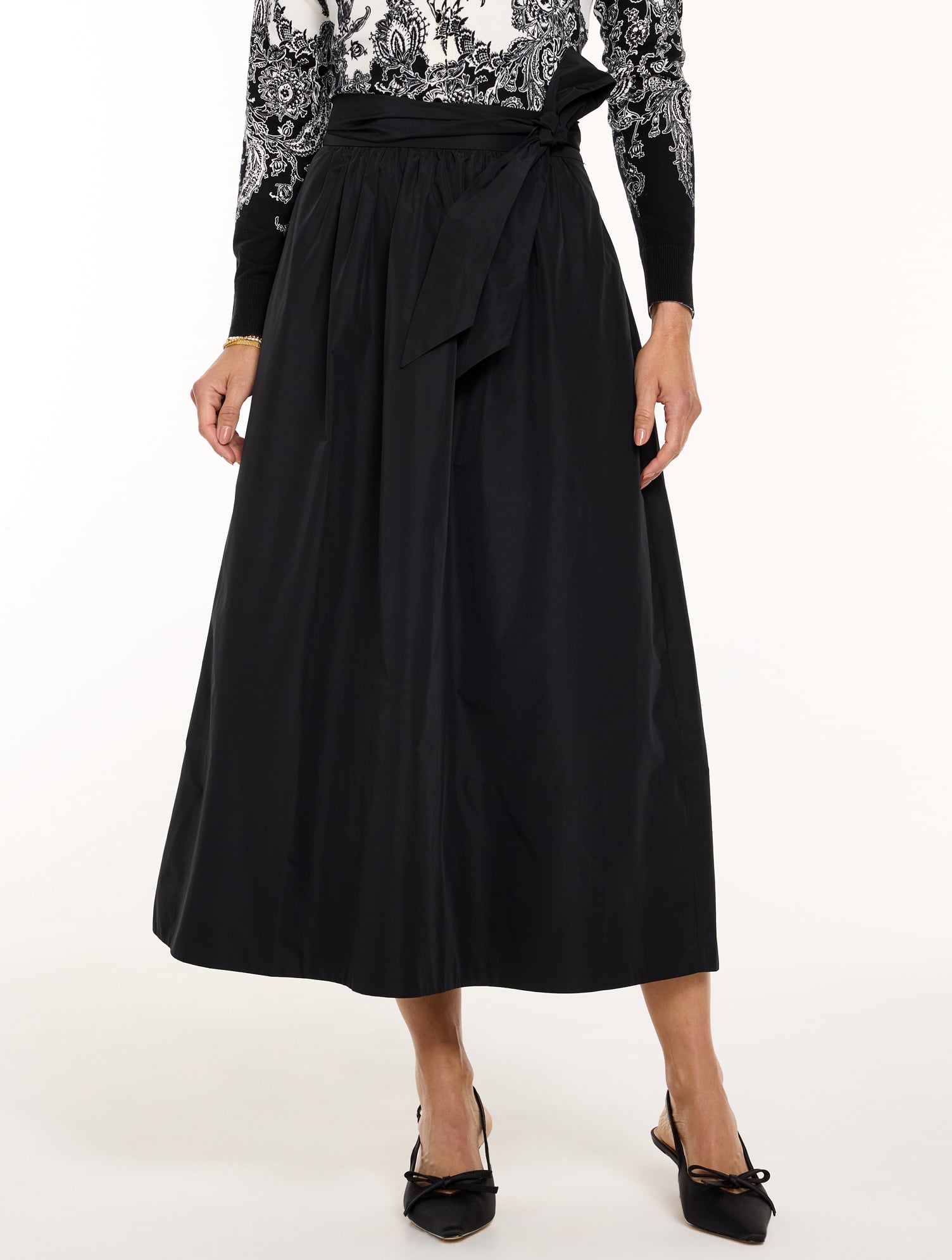 Talbots Rsvp Taffeta Skirt - Black - 2