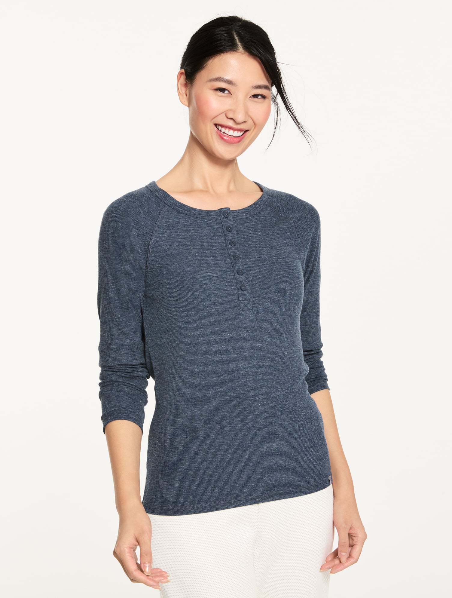 Ribbed Henley Tee | Talbots