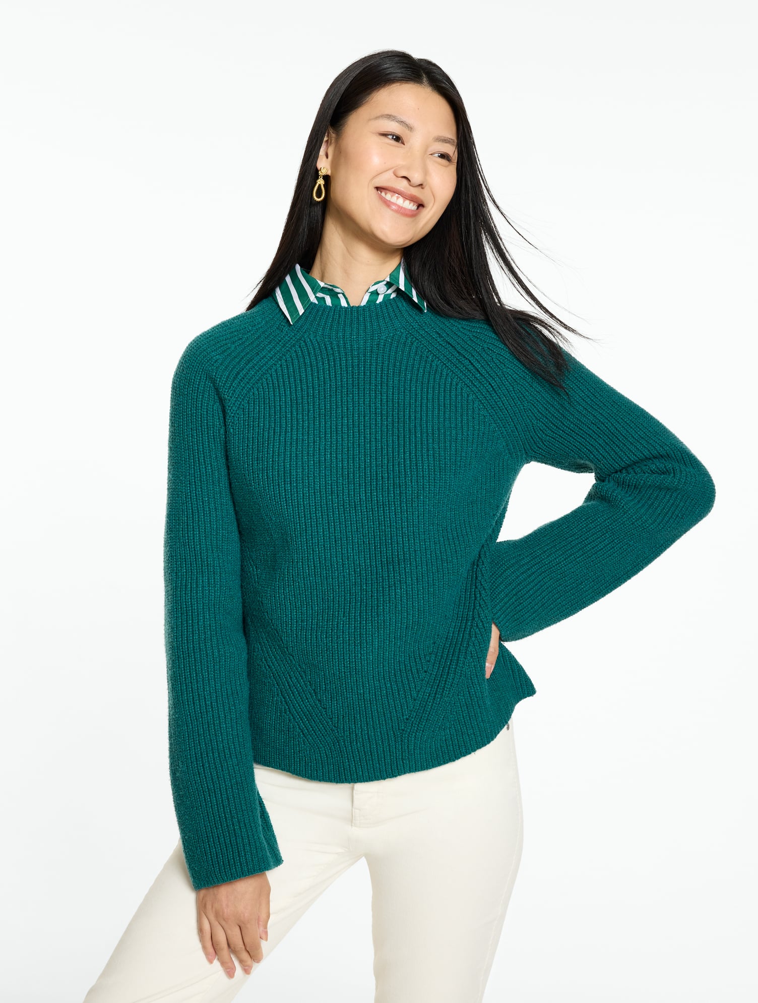 Shaker Knit Crewneck Sweater - thumbnail 6