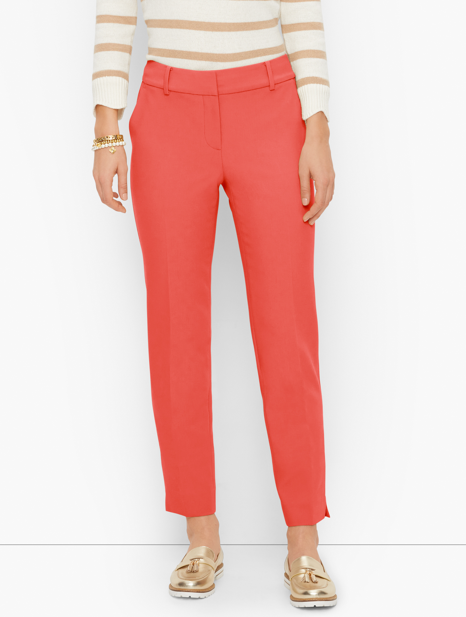 Talbots Petite -  Hampshire Ankle Pants - Coral Punch - 16