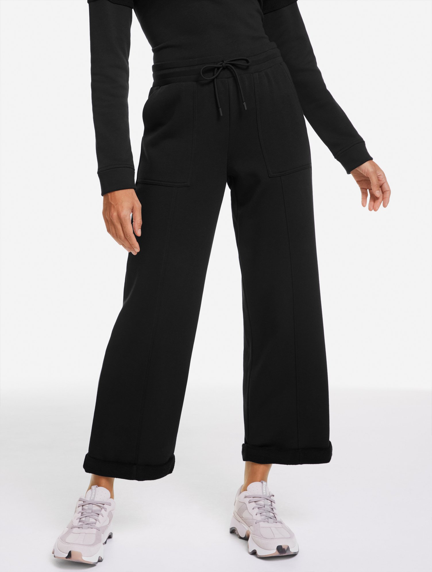 Cozy French Terry Wide Crop Pants