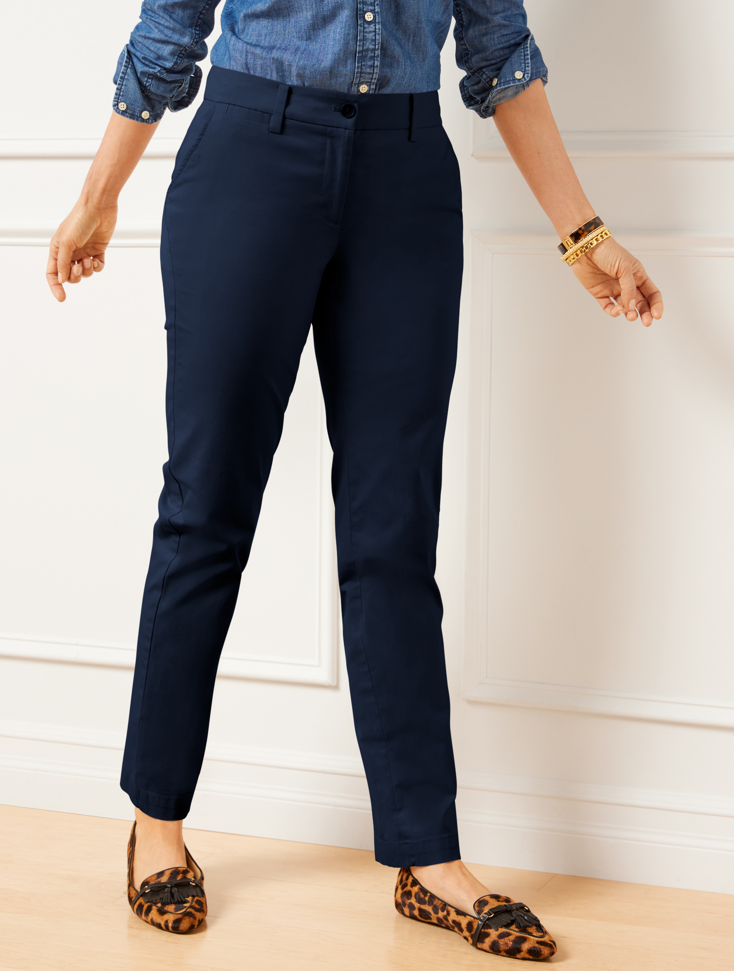 Talbots Perfect Chinos Pants - Curvy Fit - Blue - 22
