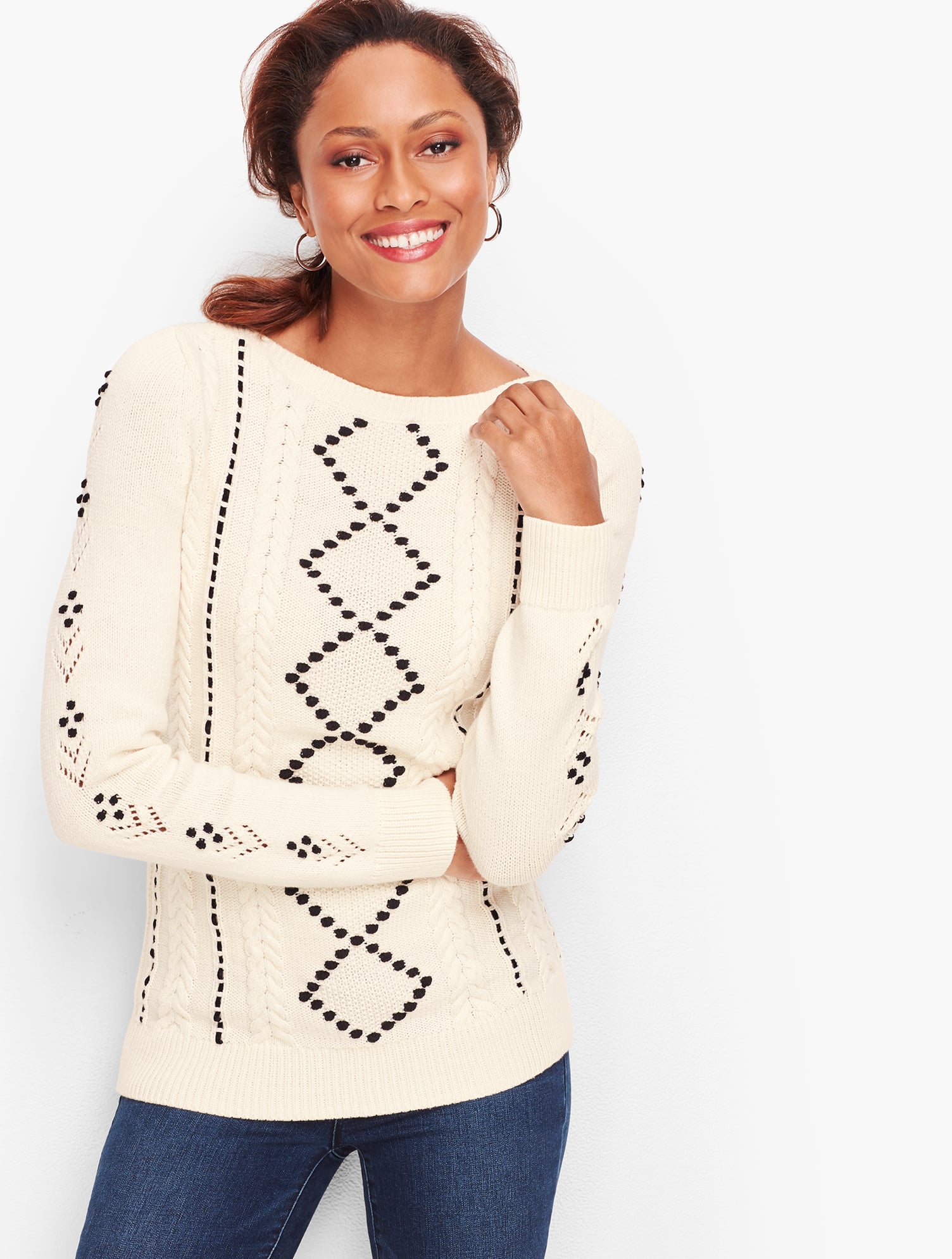 カットソー(長袖+七分) SHEER RIB RIBBON KNIT TOPS vivacious]Sheer Rib Knit Top with Scalloped Trim_7Colors
