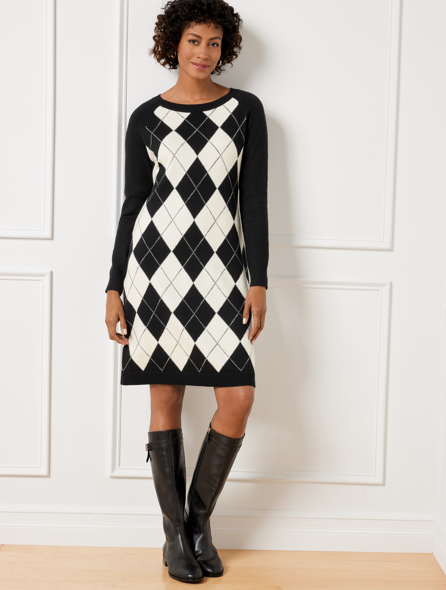 Long Sleeve Sweater Dress - Argyle | Talbots Long Sleeve Sweater Dress - Argyle | Talbots
