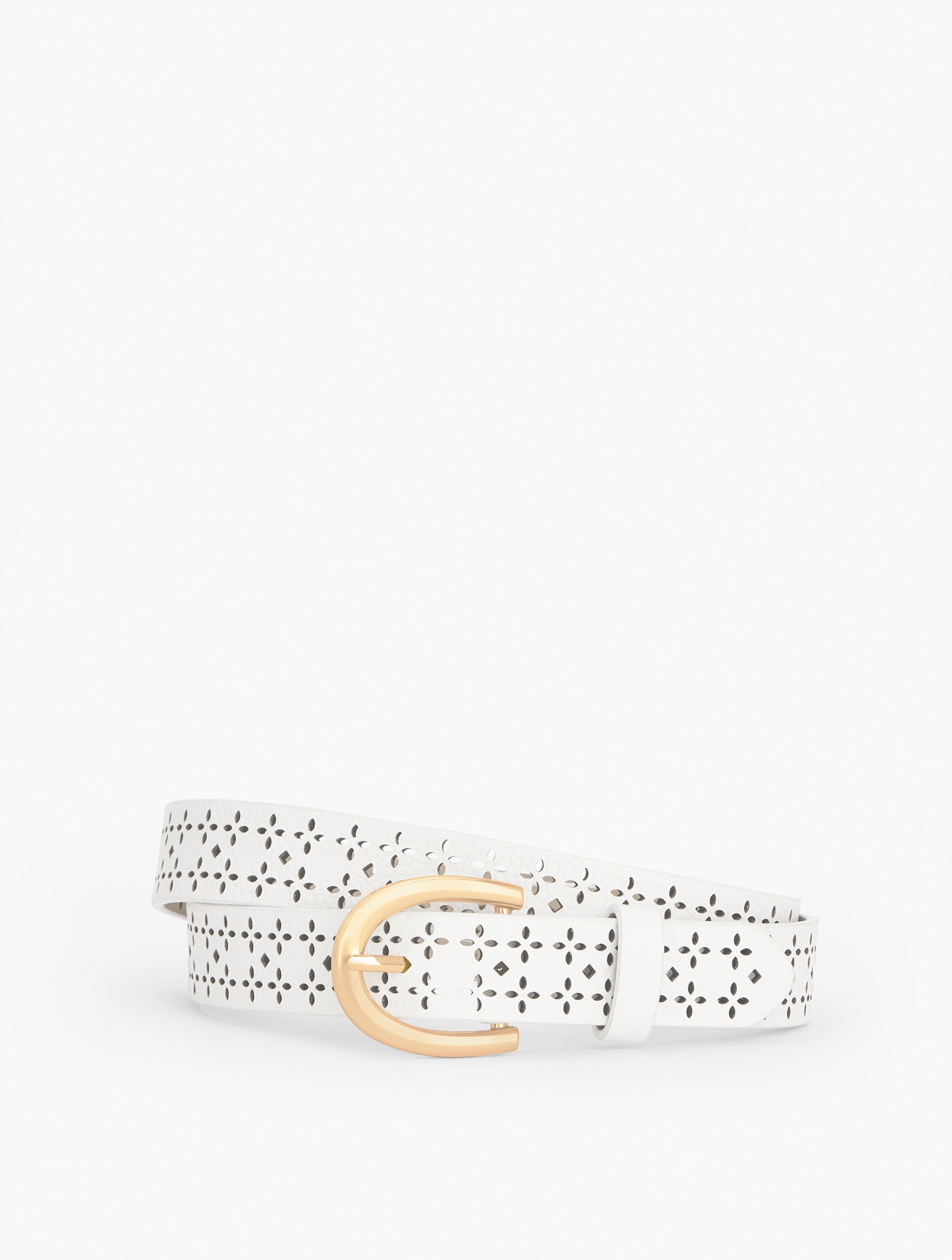 Talbots pebble leather belt Soft Pebble Leather Covered Buckle Belt | Talbots main image 4