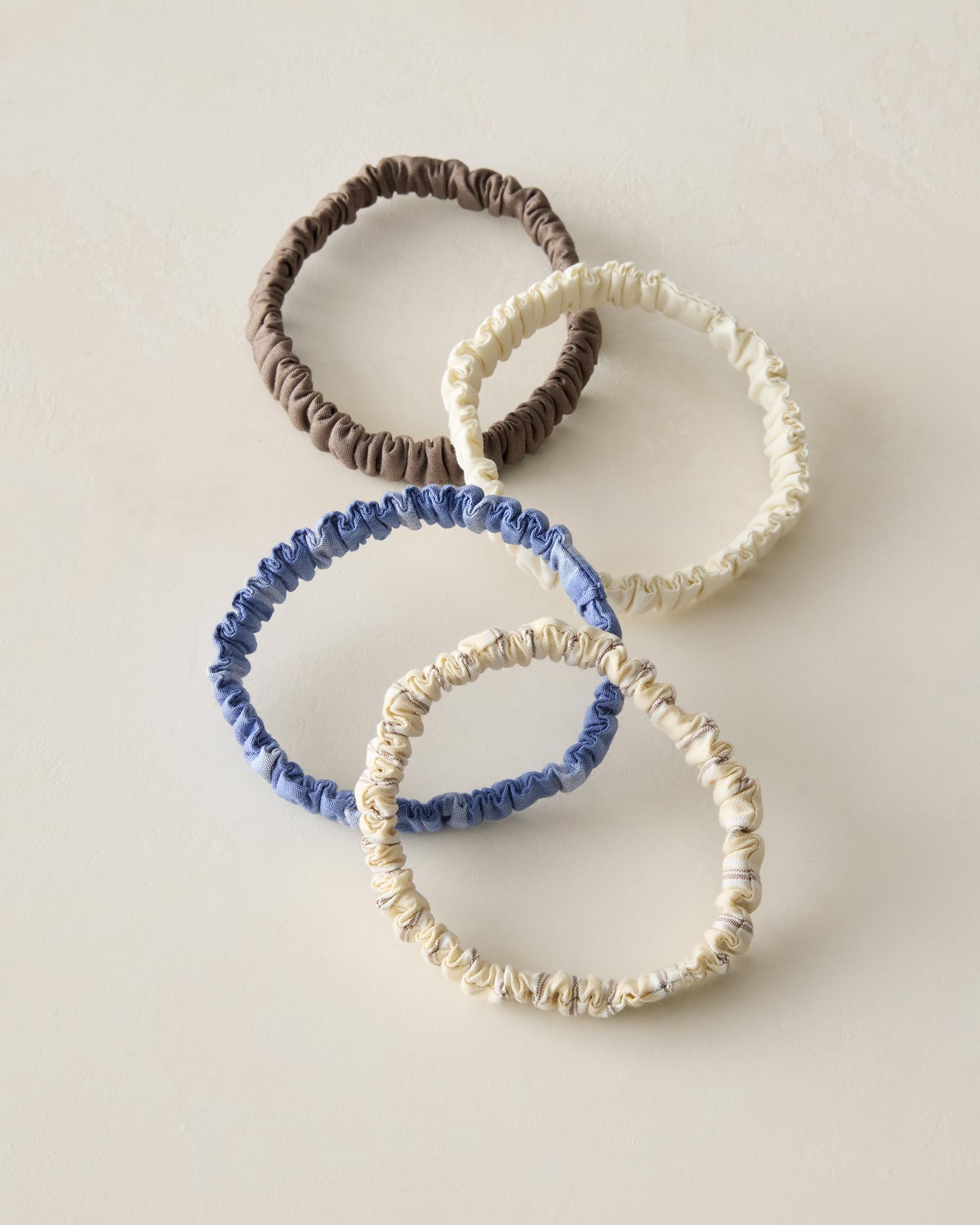 Cotton Poplin Scrunchies, Pack of 4