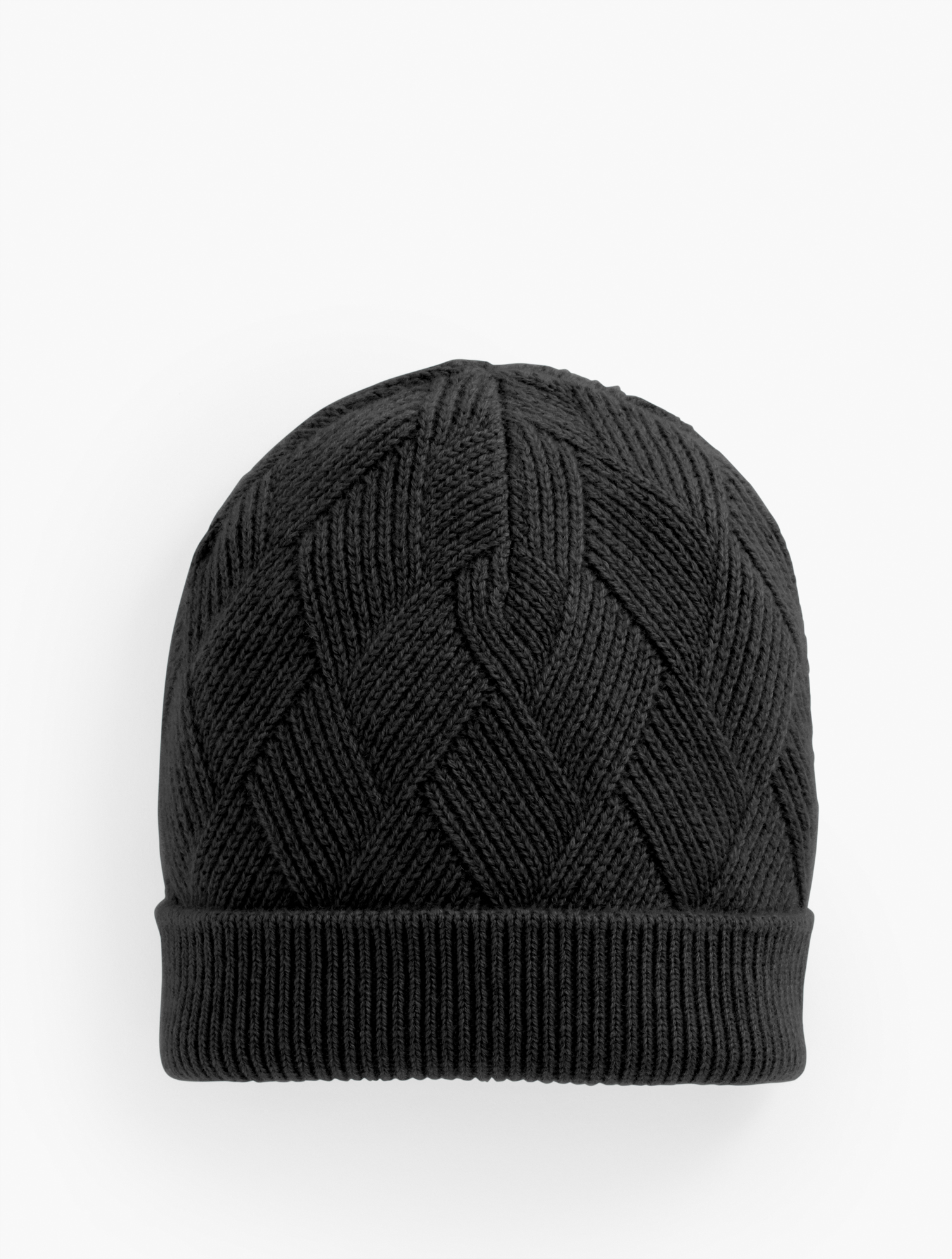 Basketweave Cashmere Knit Beanie