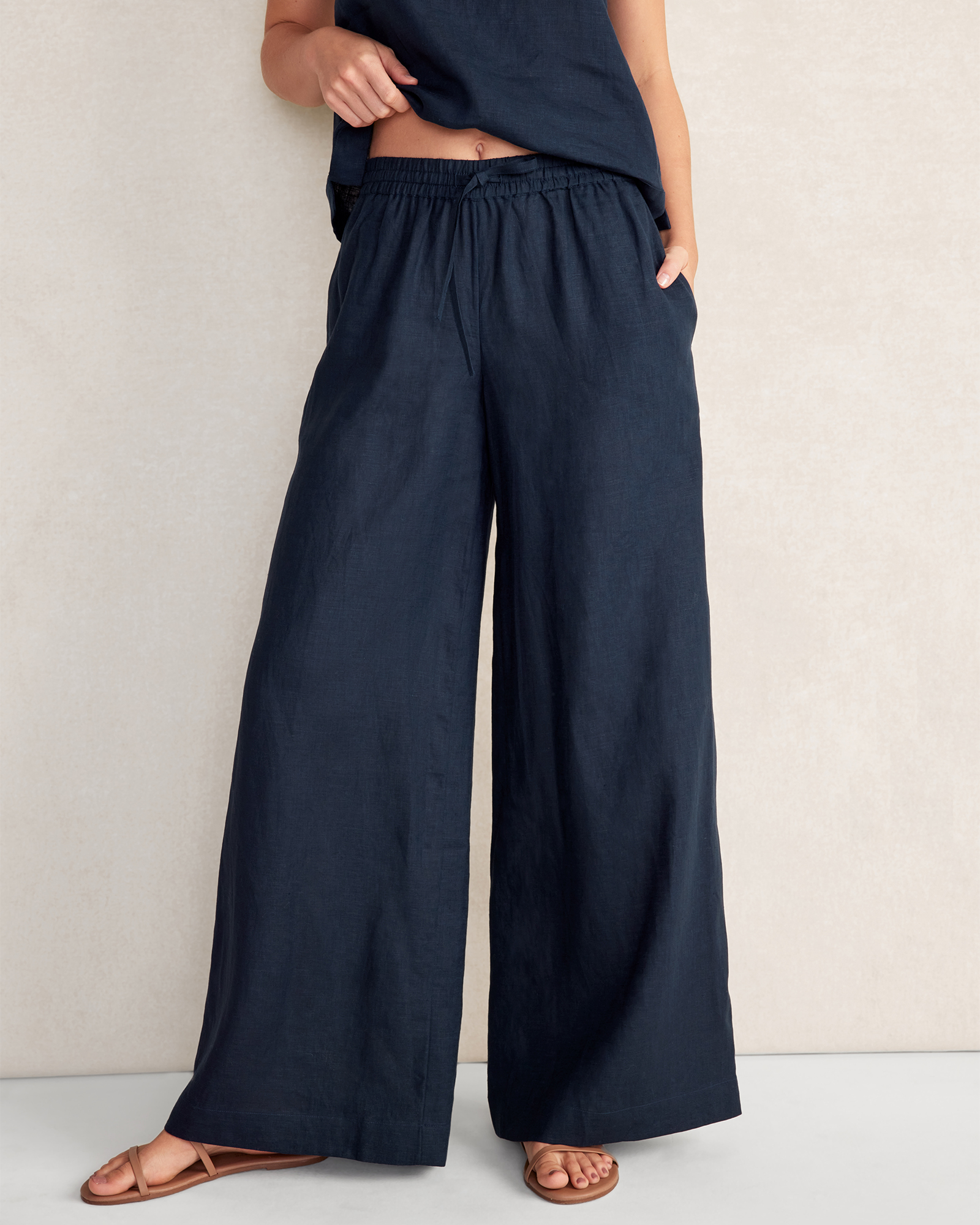 Linen Wide-Leg Pants | Haven Well Within display picture 1