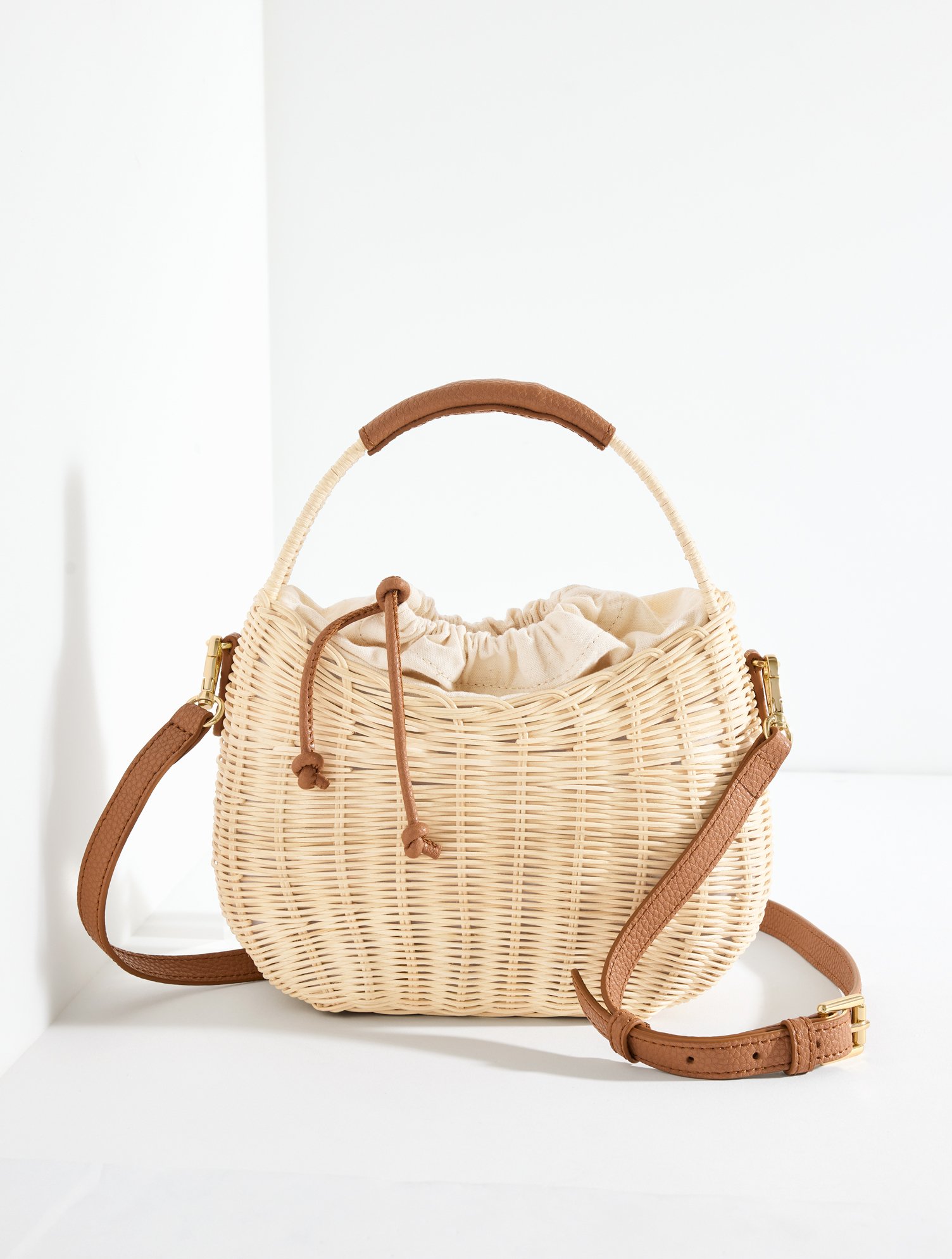 Wicker Hobo Basket Bag