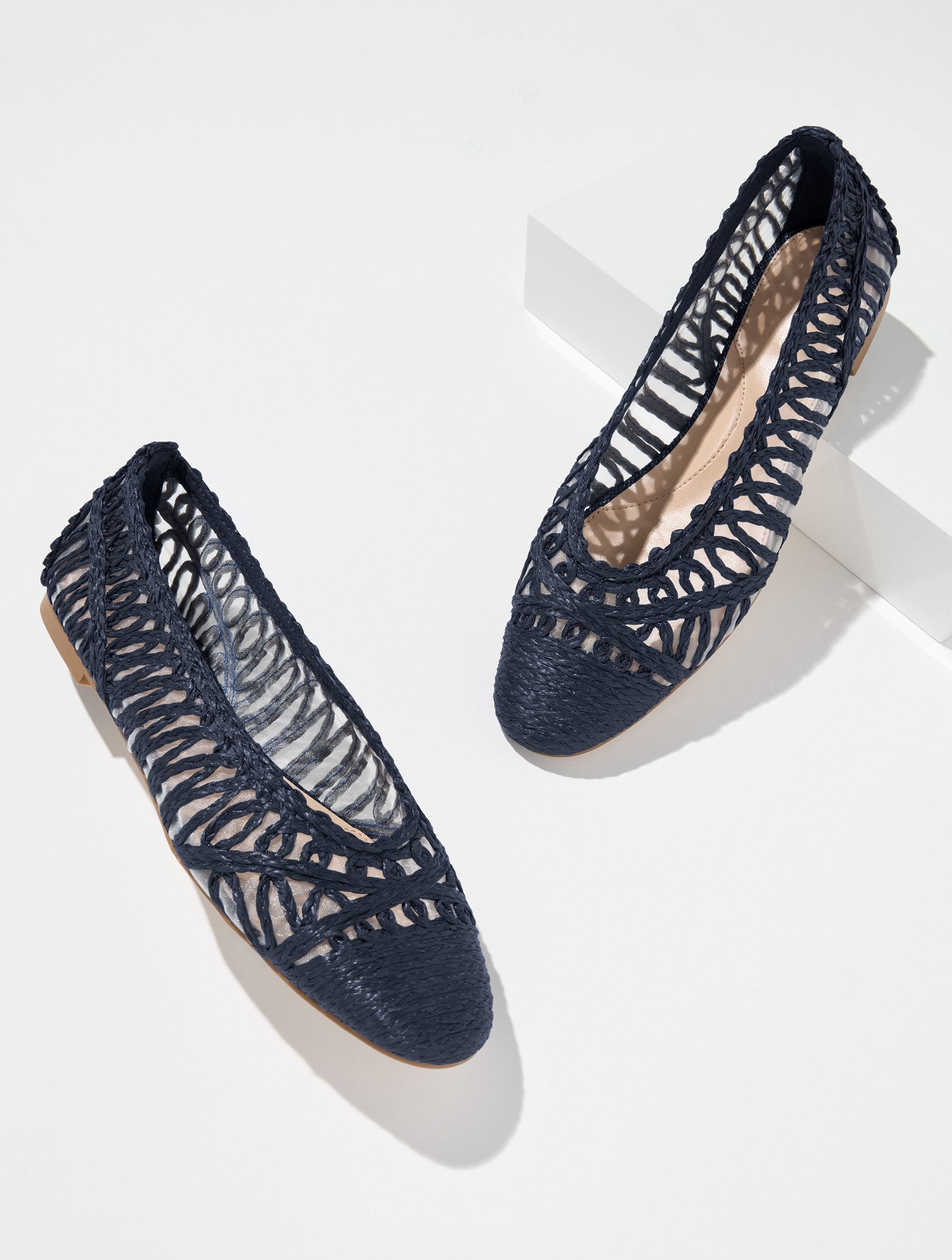 Tana Woven Cord Raffia Ballet Flats