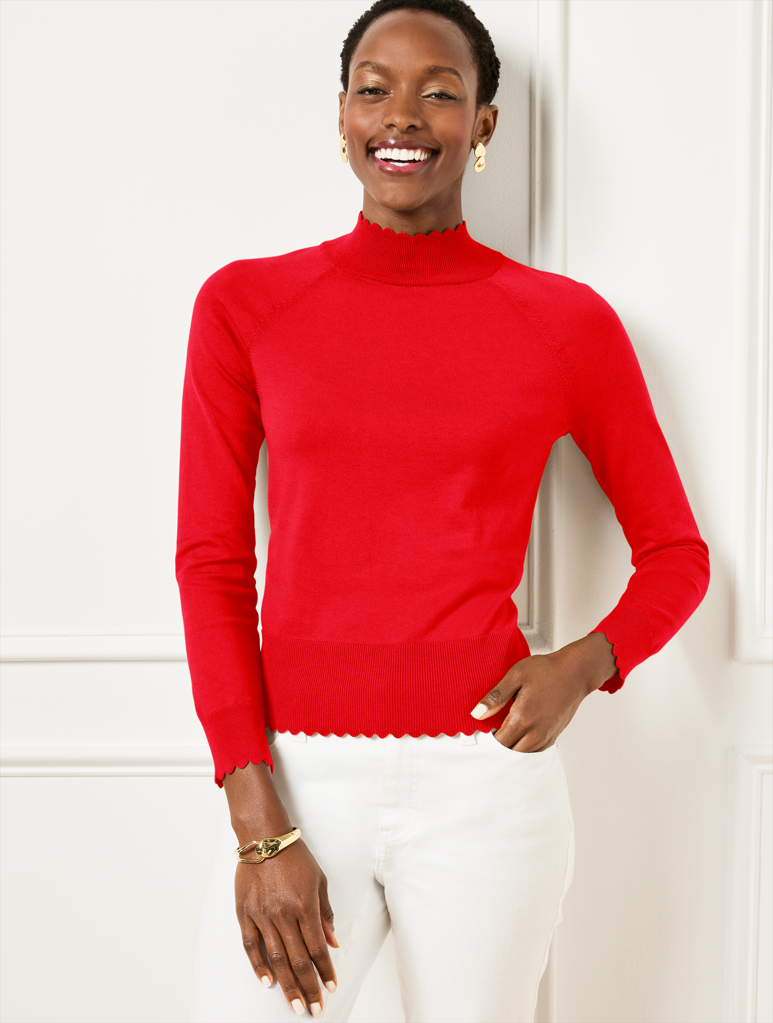 トレーナー/スウェット ella scallop canon loop pullover Out & About Half-Zip Pullover - Fascinating Scallop | Talbots