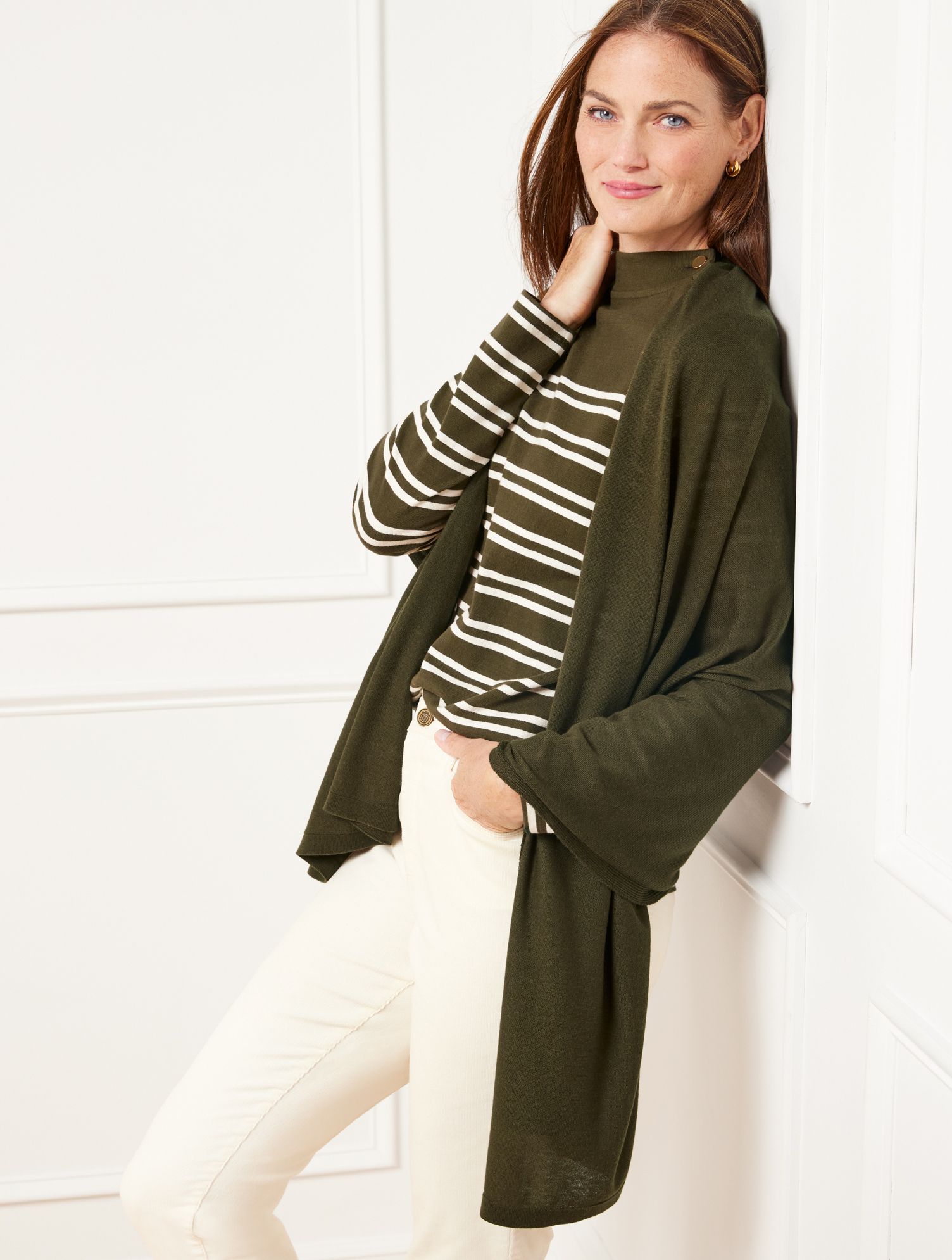 Talbots The Perfect Wrap - Deep Moss - 001