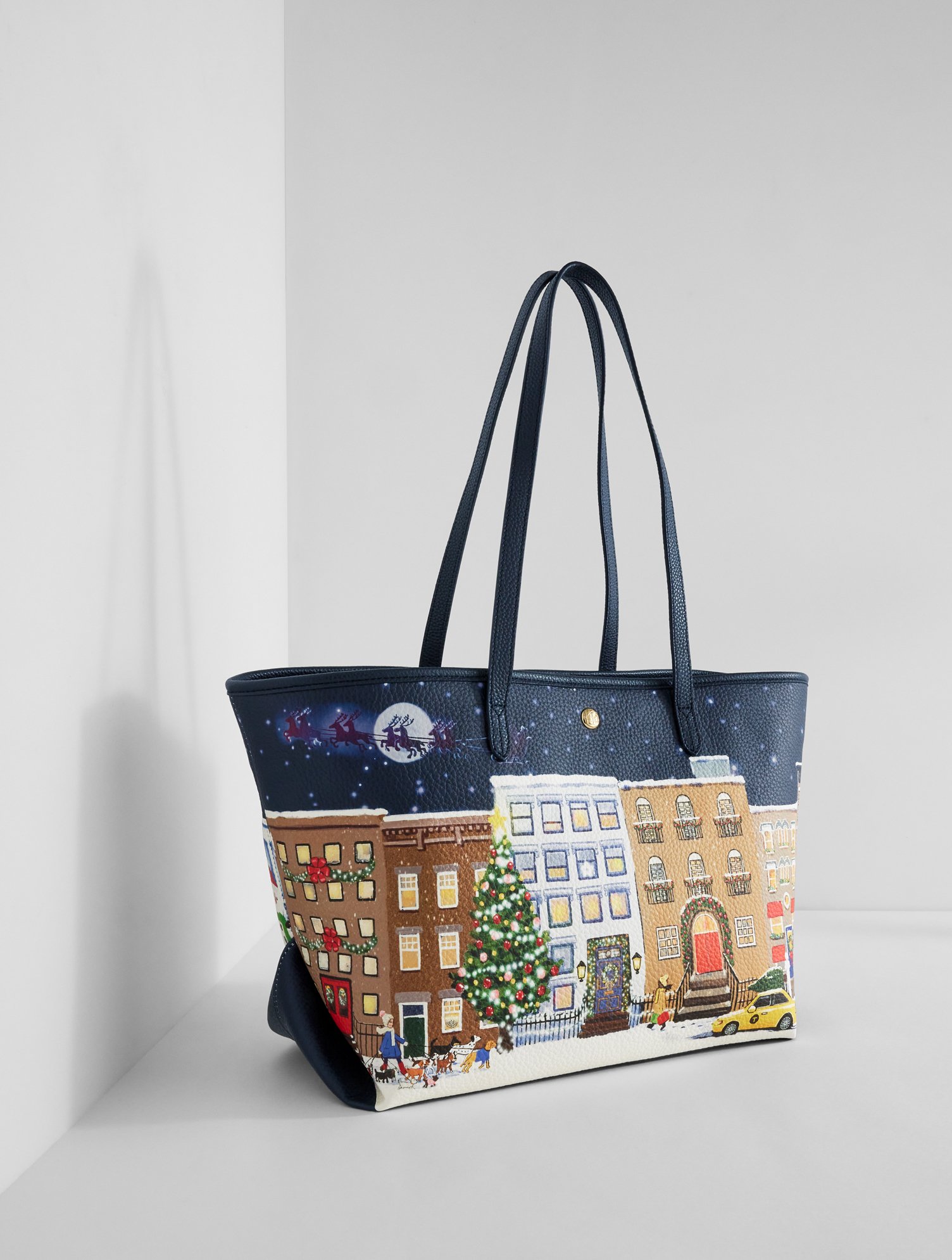 Talbots Harper Happy Holidays Tote - Indigo - 001 In Purple