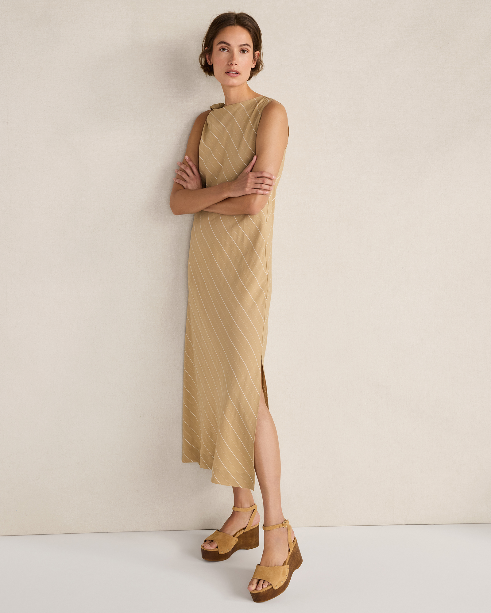 Silky Linen Blend Maxi Dress