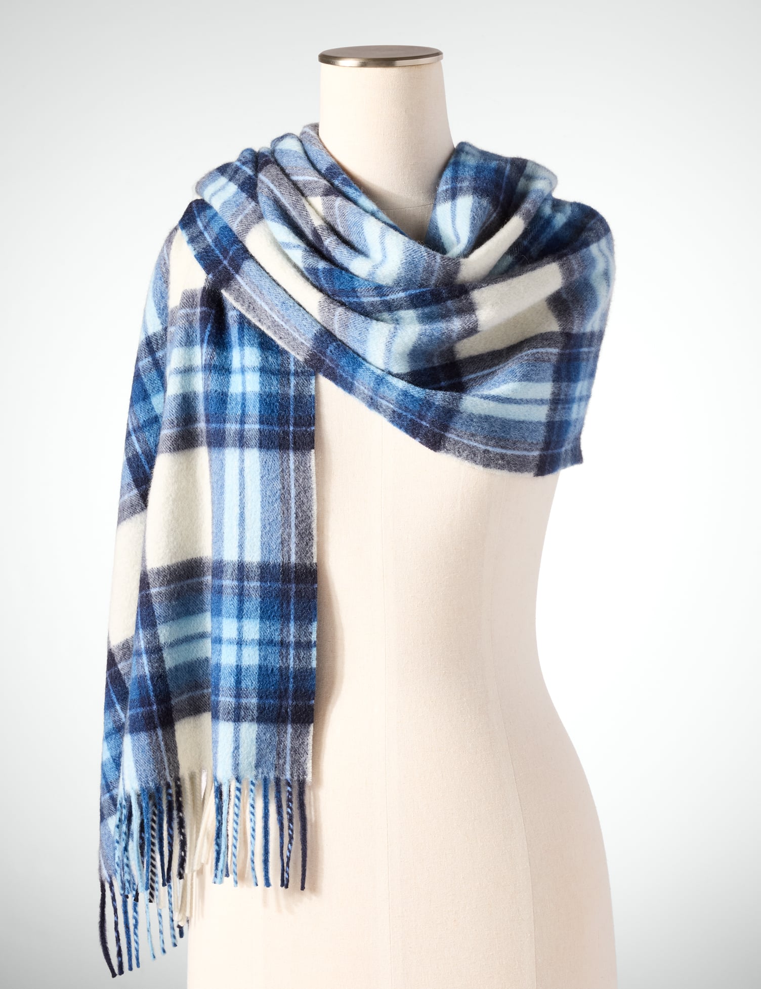Cashmere Waterweave Scarf - Charming Plaid