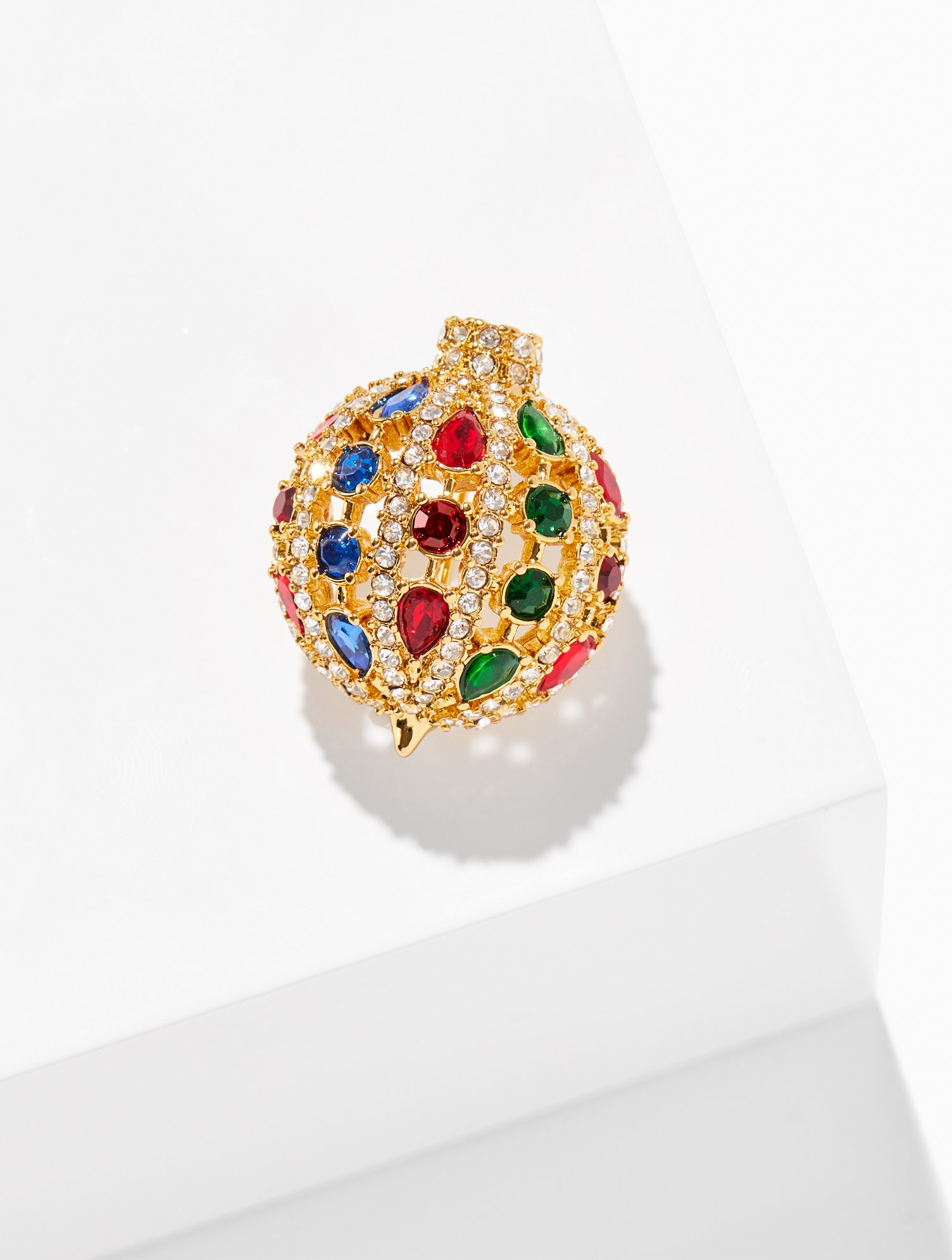 Talbots Ornament Brooch - Port Wine/gold - 001 In Gold