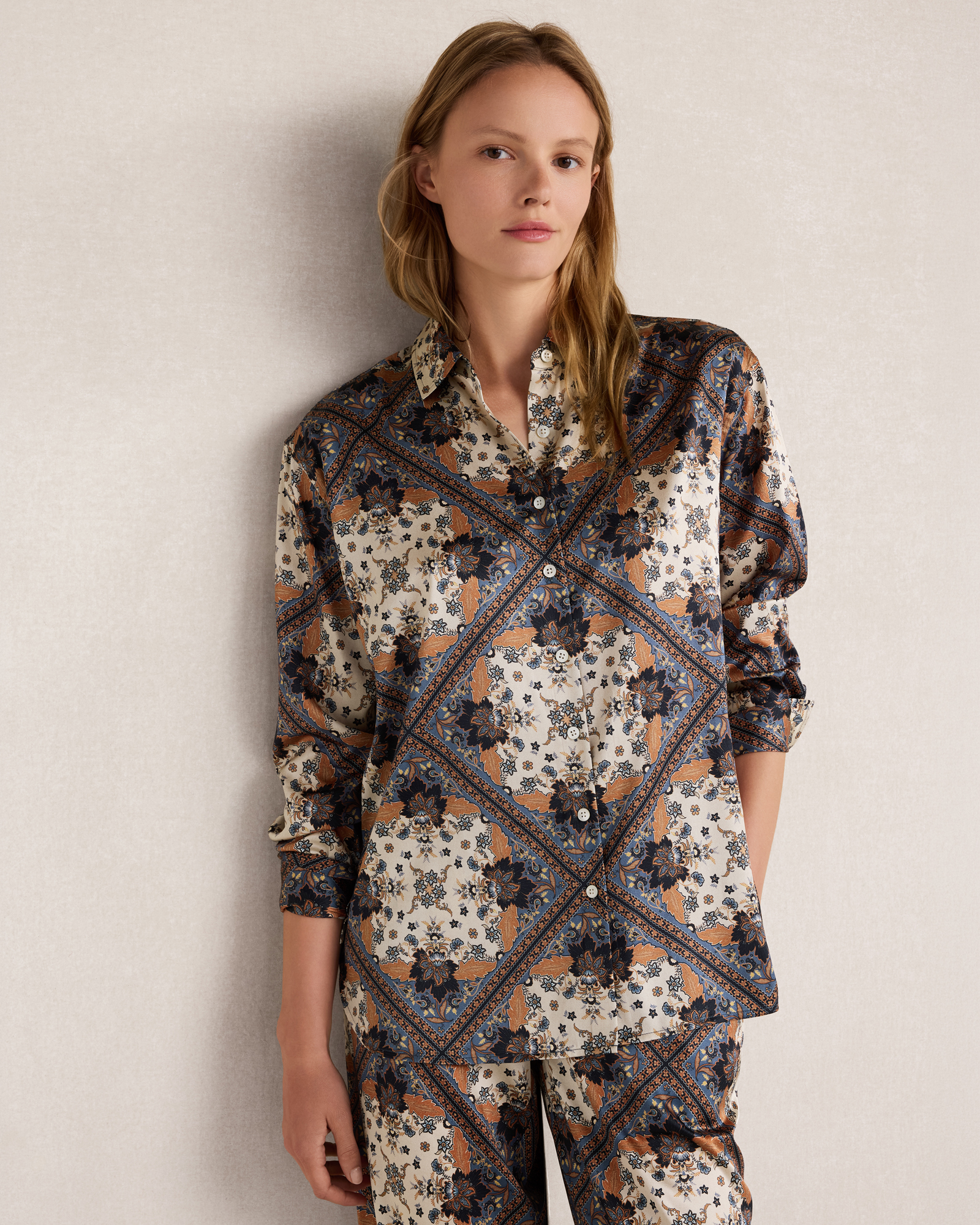 The Daily Shirt Printed Washable Silk