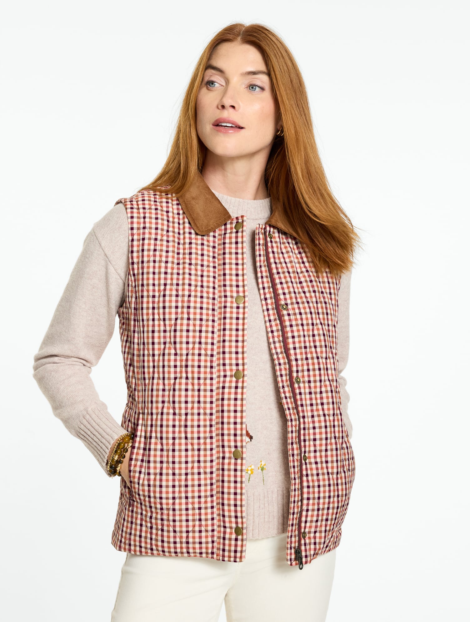Plaid Quilted Vest