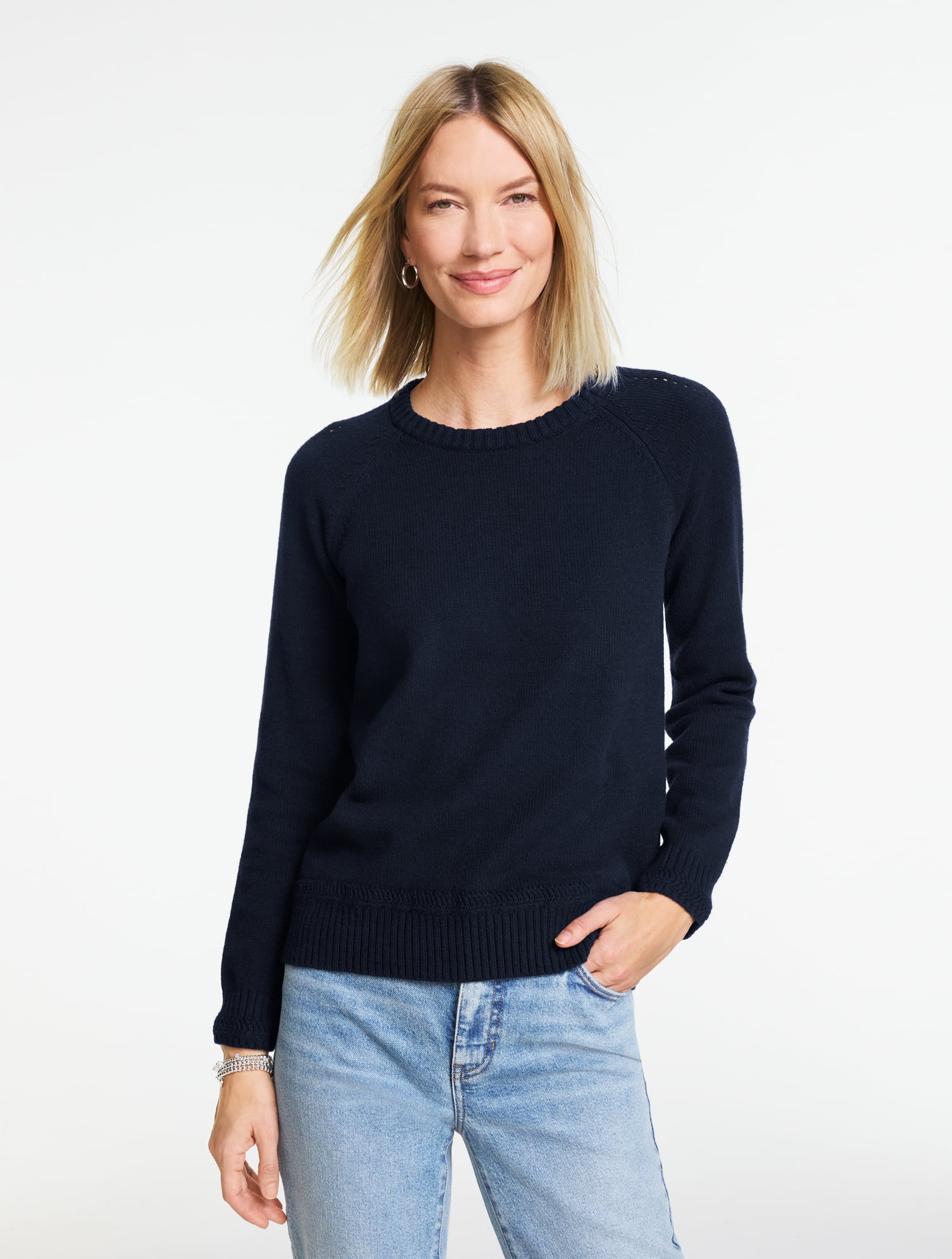 Crewneck Raglan Sweater | Talbots
