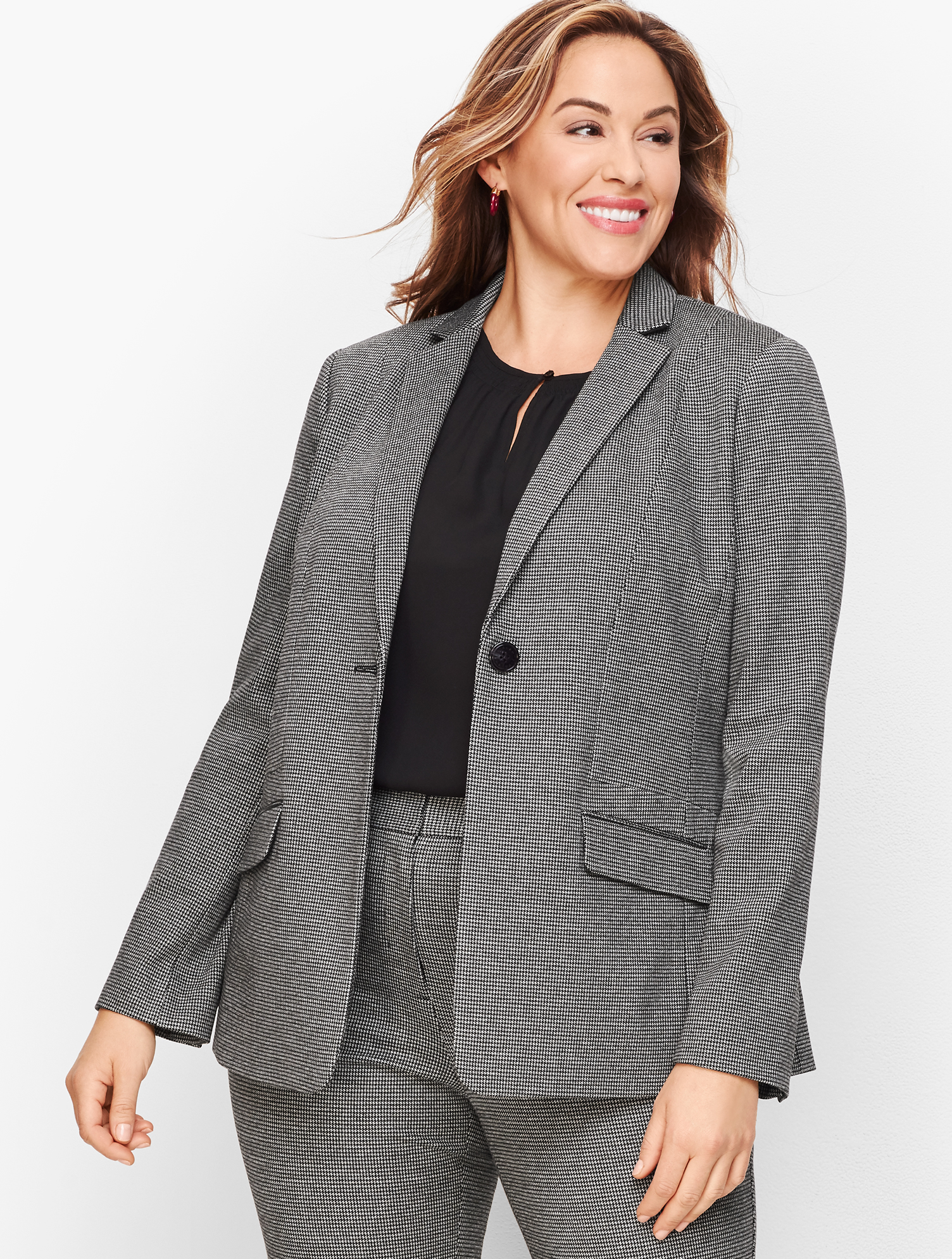 Lumignon original ♡ Houndstooth fur knit Lumignon Houndstooth fur knit top black Lumignon Houndstooth