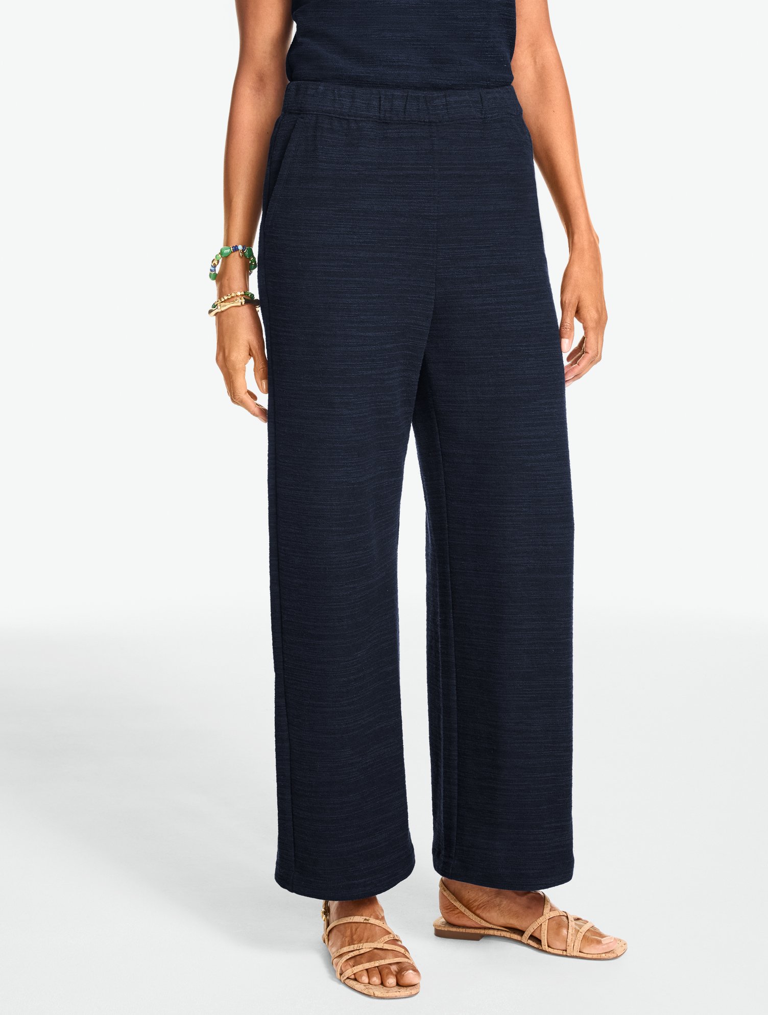 Straight Leg Jacquard Pants