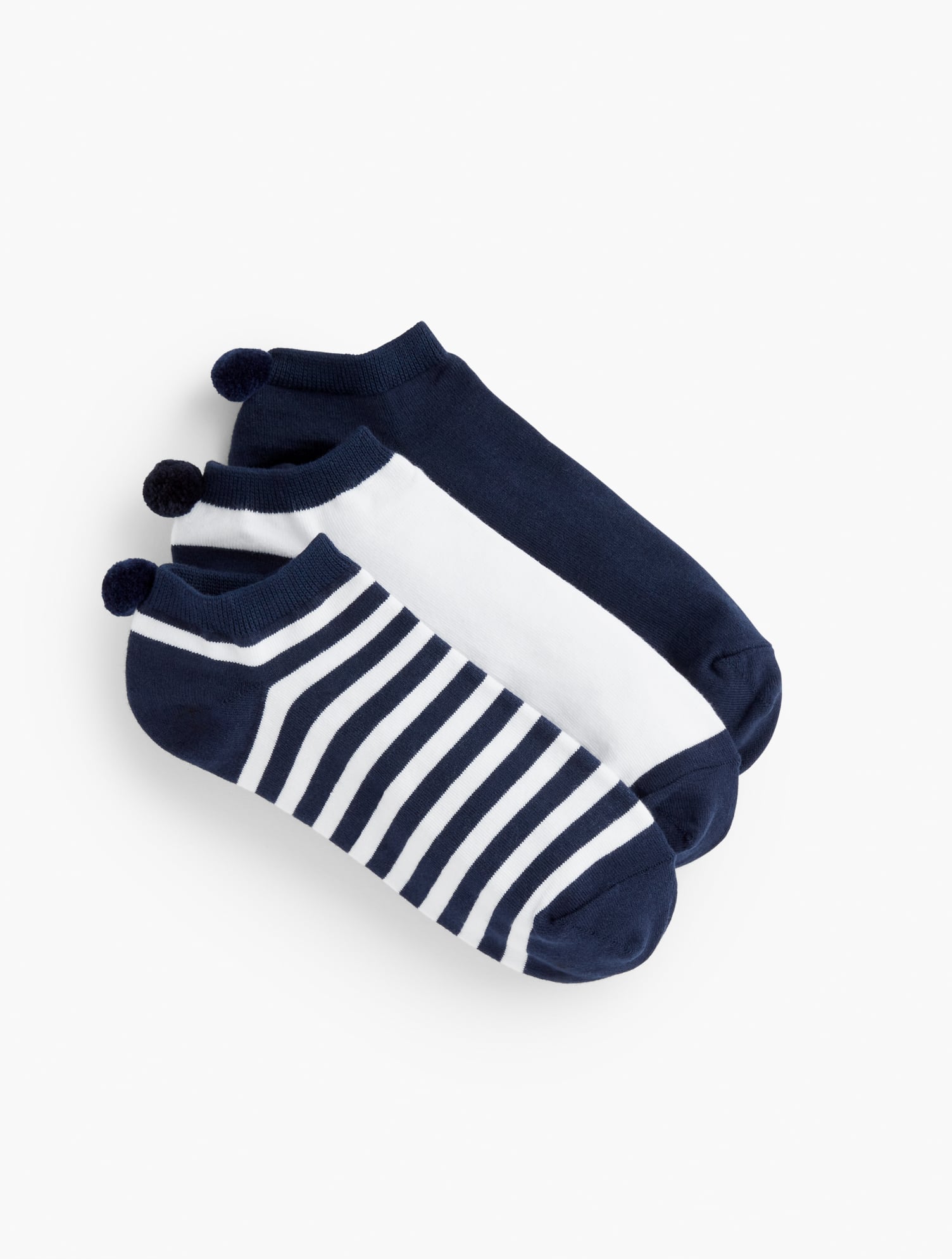 Three Pair Pom Pom Socks - thumbnail 3