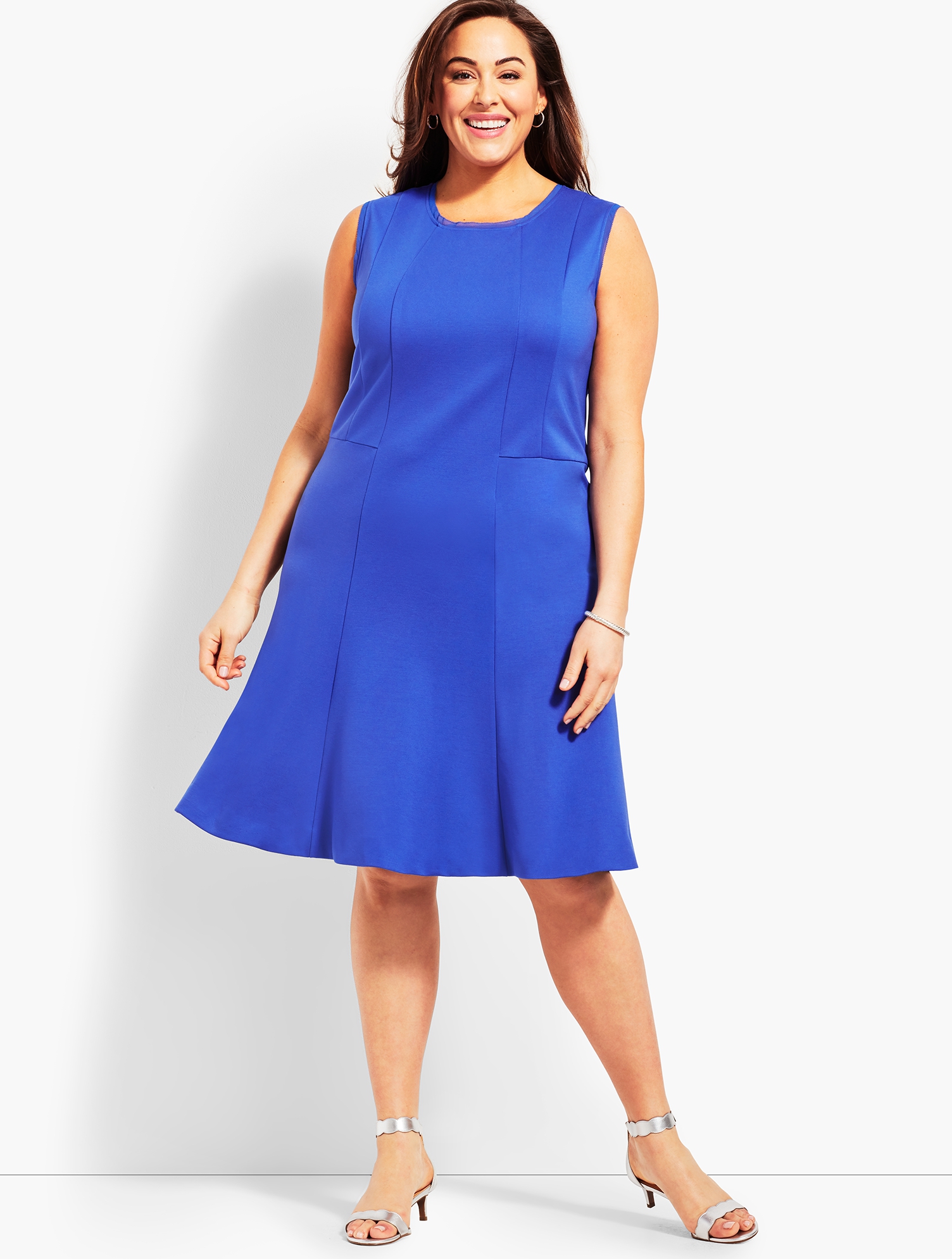Ponte Fit-and-Flare Dress | Talbots