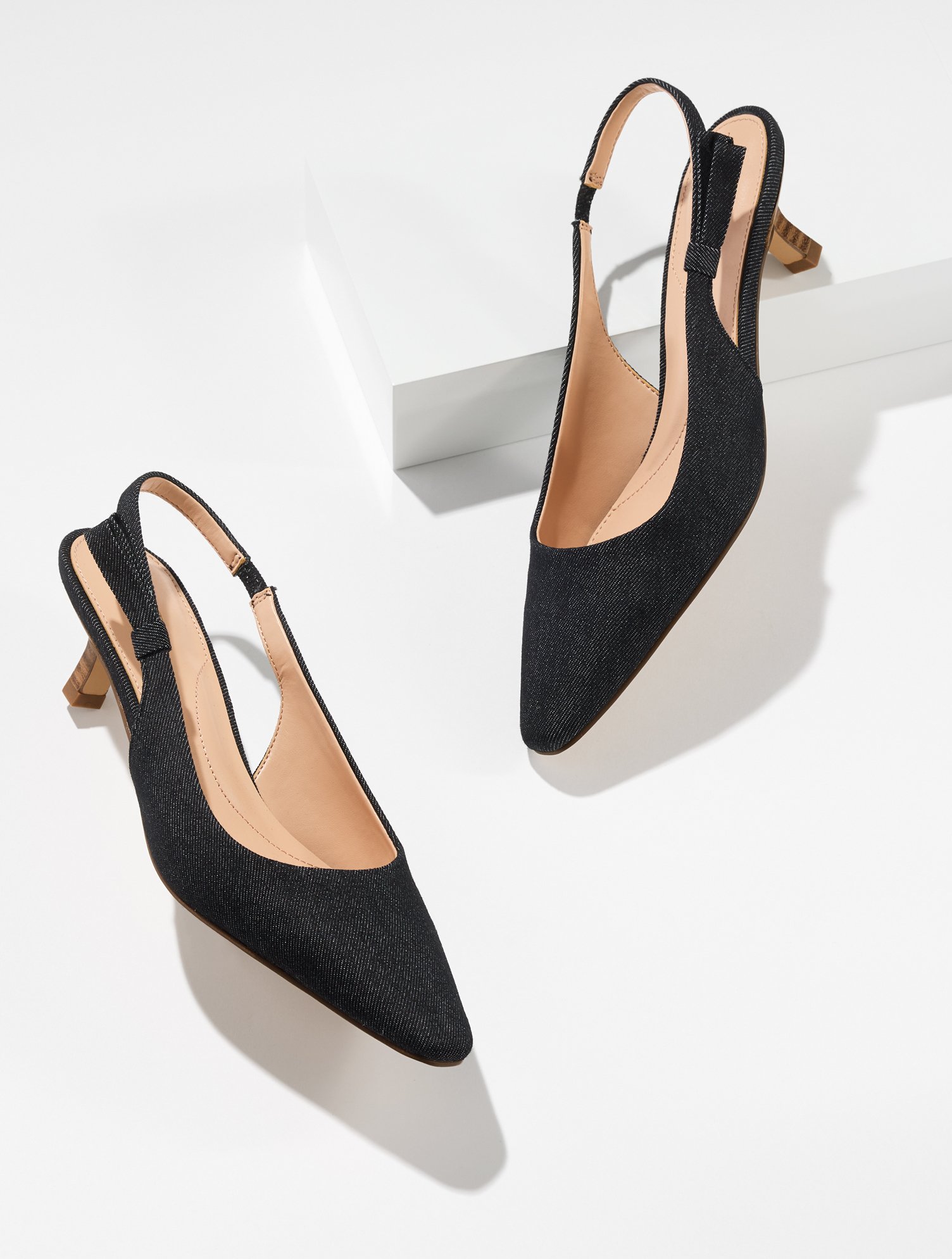 Tabitha Denim Slingback Pumps