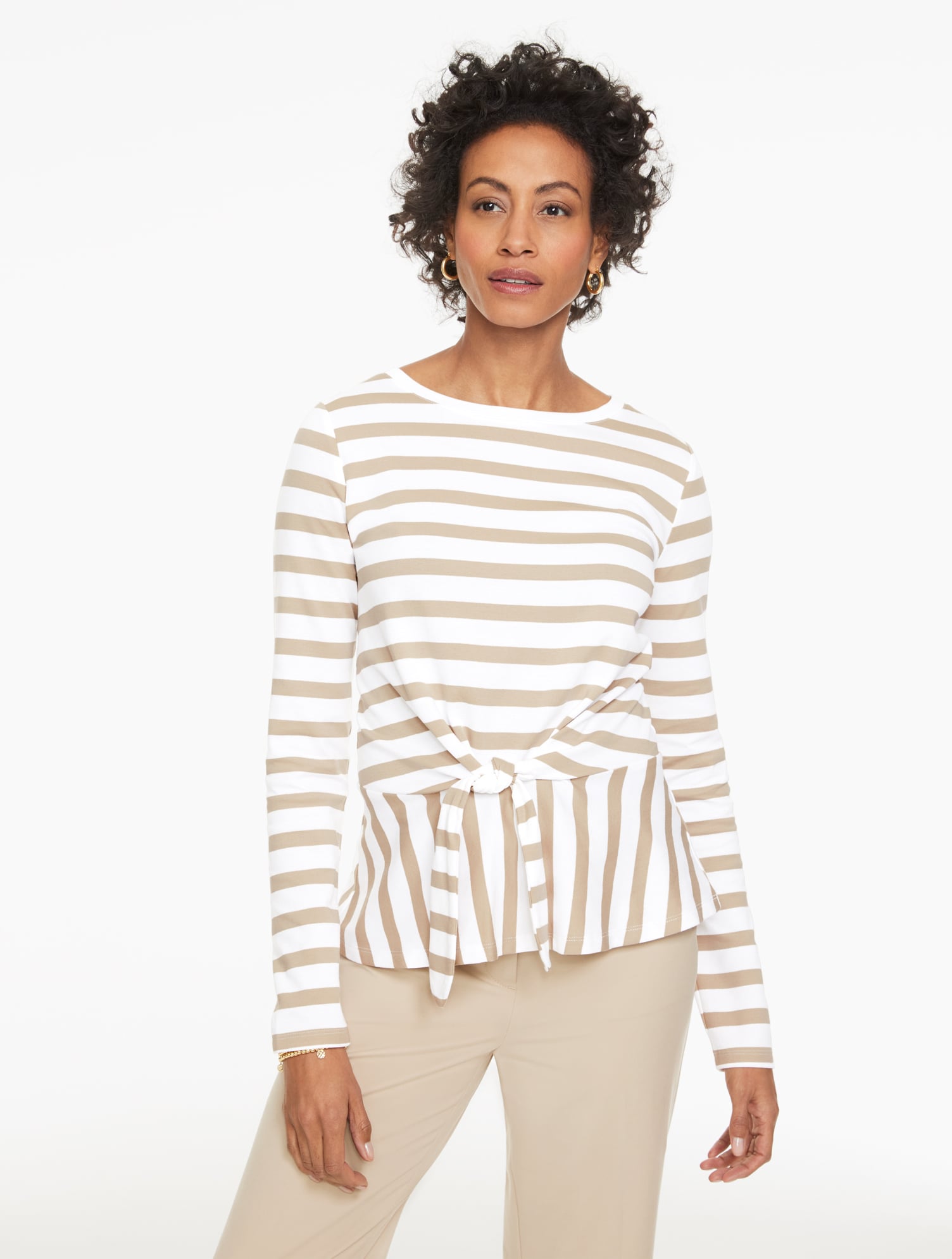 BREADEN　86tiptop Tie-Front Top - Camden Stripe | Talbots