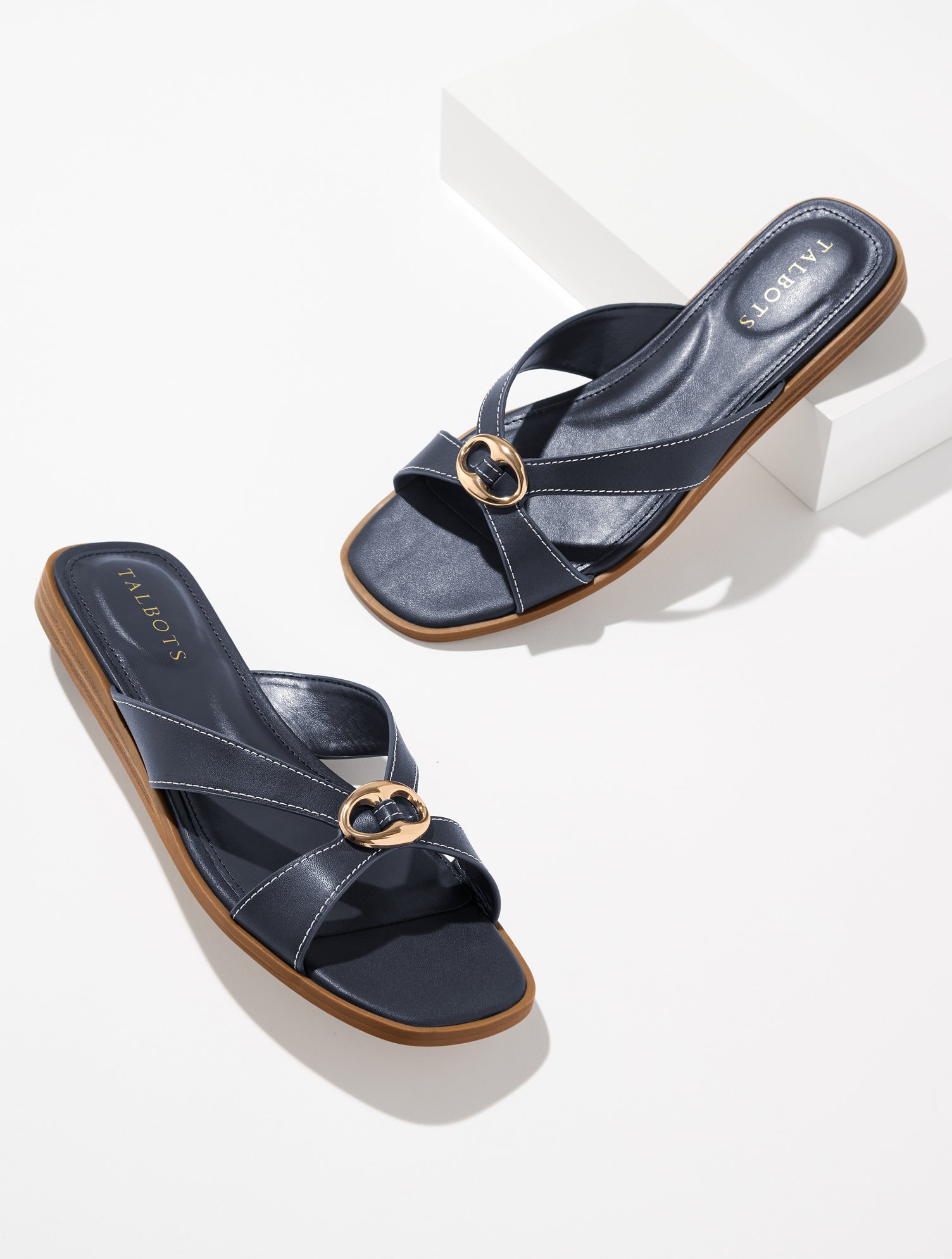 Eva Ornament Vachetta Micro Wedge Sandals