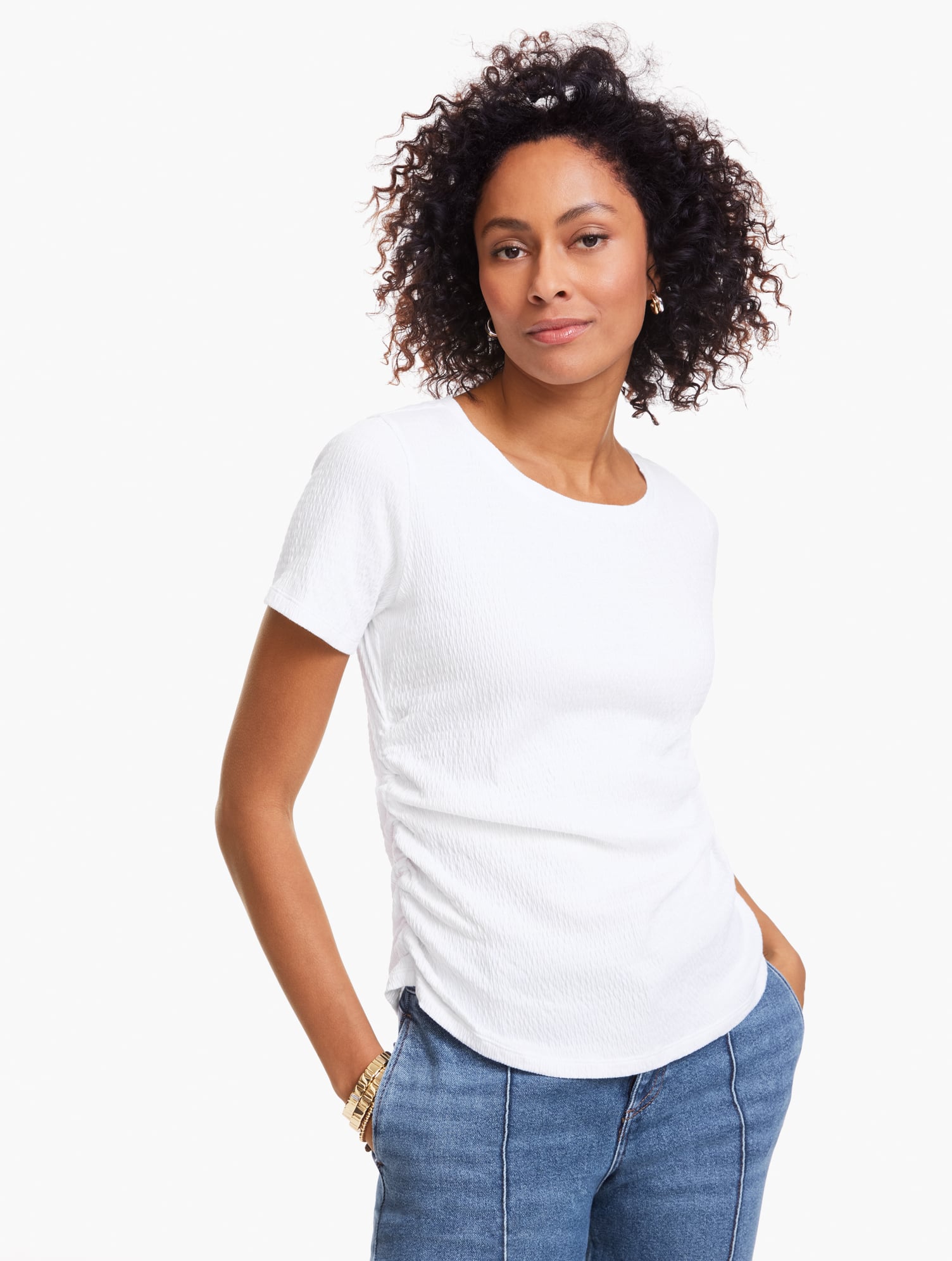 Jacquard Knit Crewneck Top | Talbots Jacquard Knit Crewneck Top | Talbots