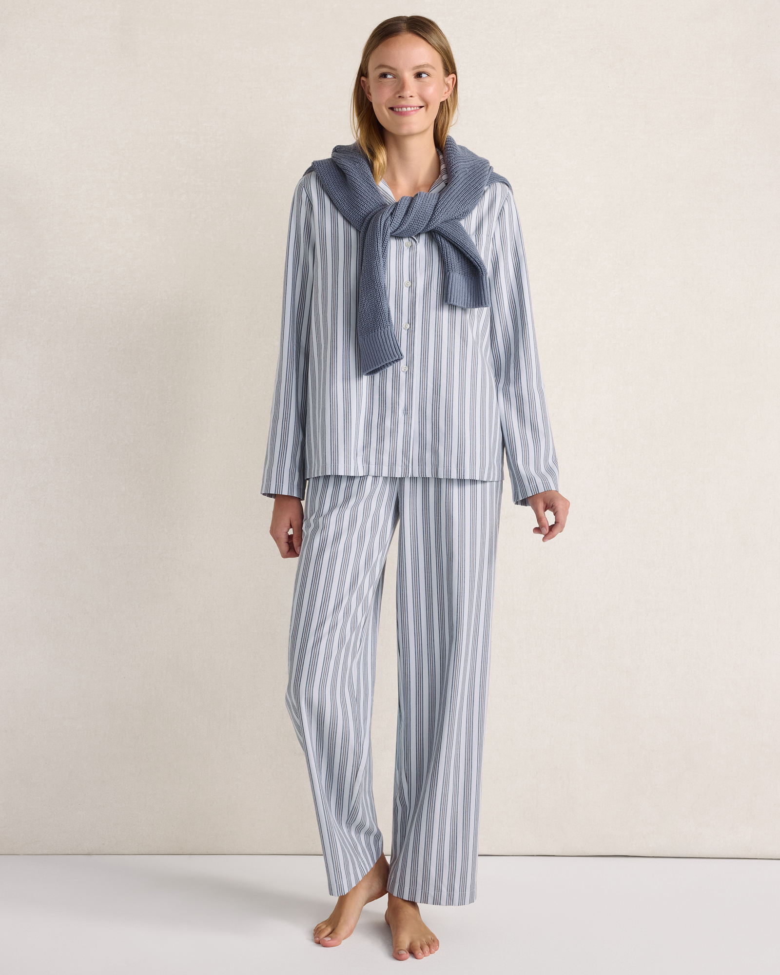 Lightweight Flannel Stripe Pajama Pants